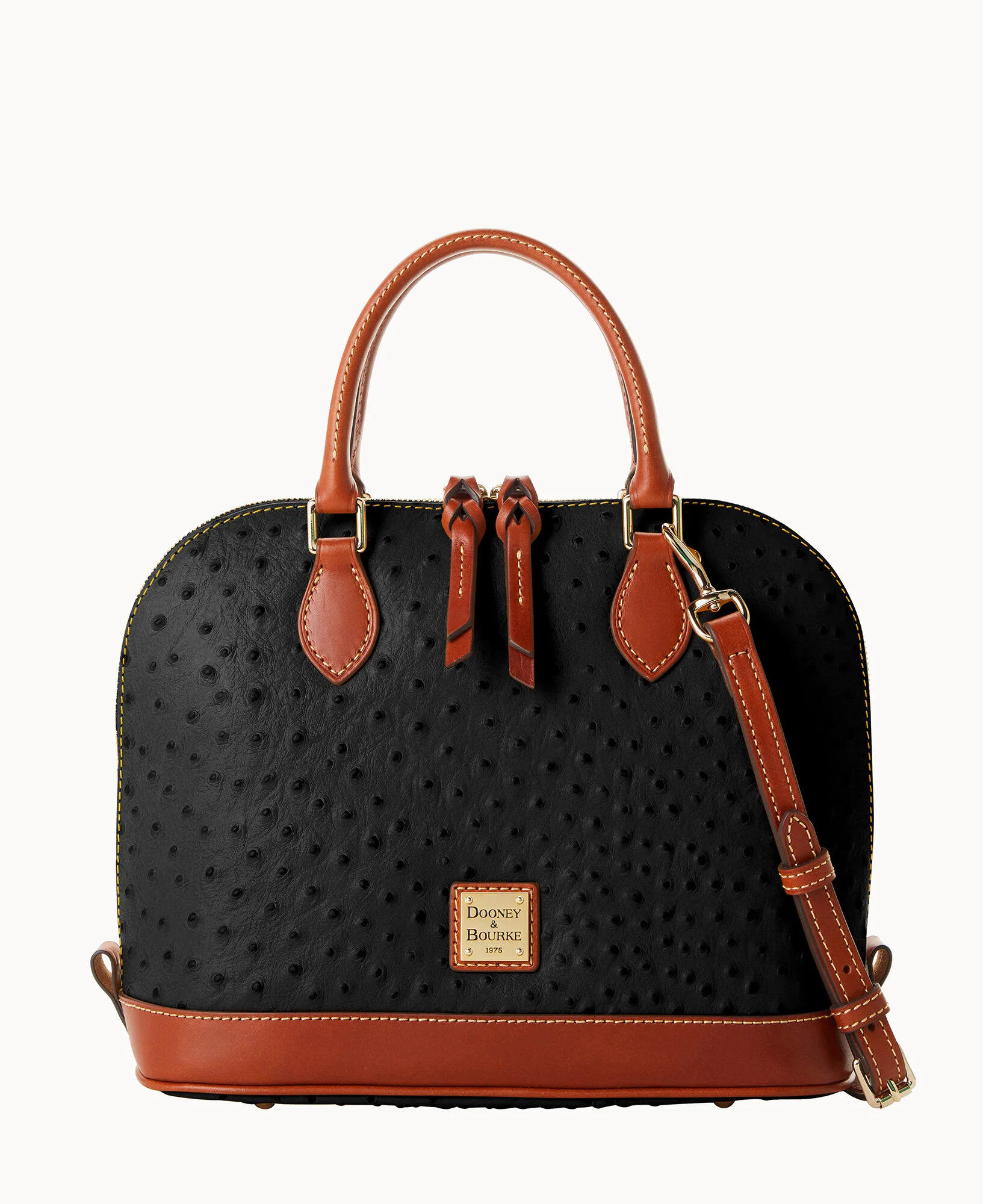 Ostrich Zip Zip Satchel - Image 9