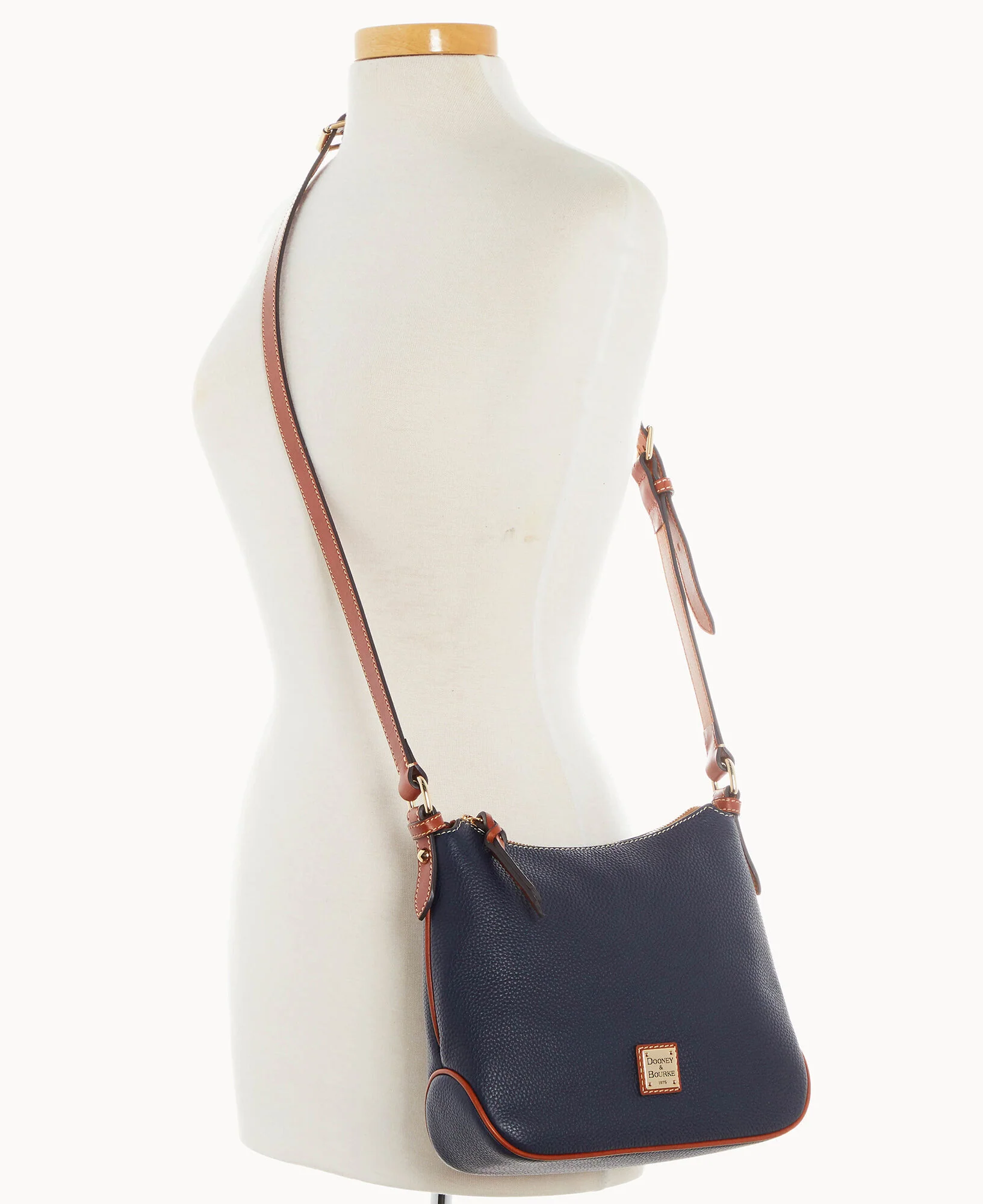 Pebble Grain Crossbody Hobo - Image 5