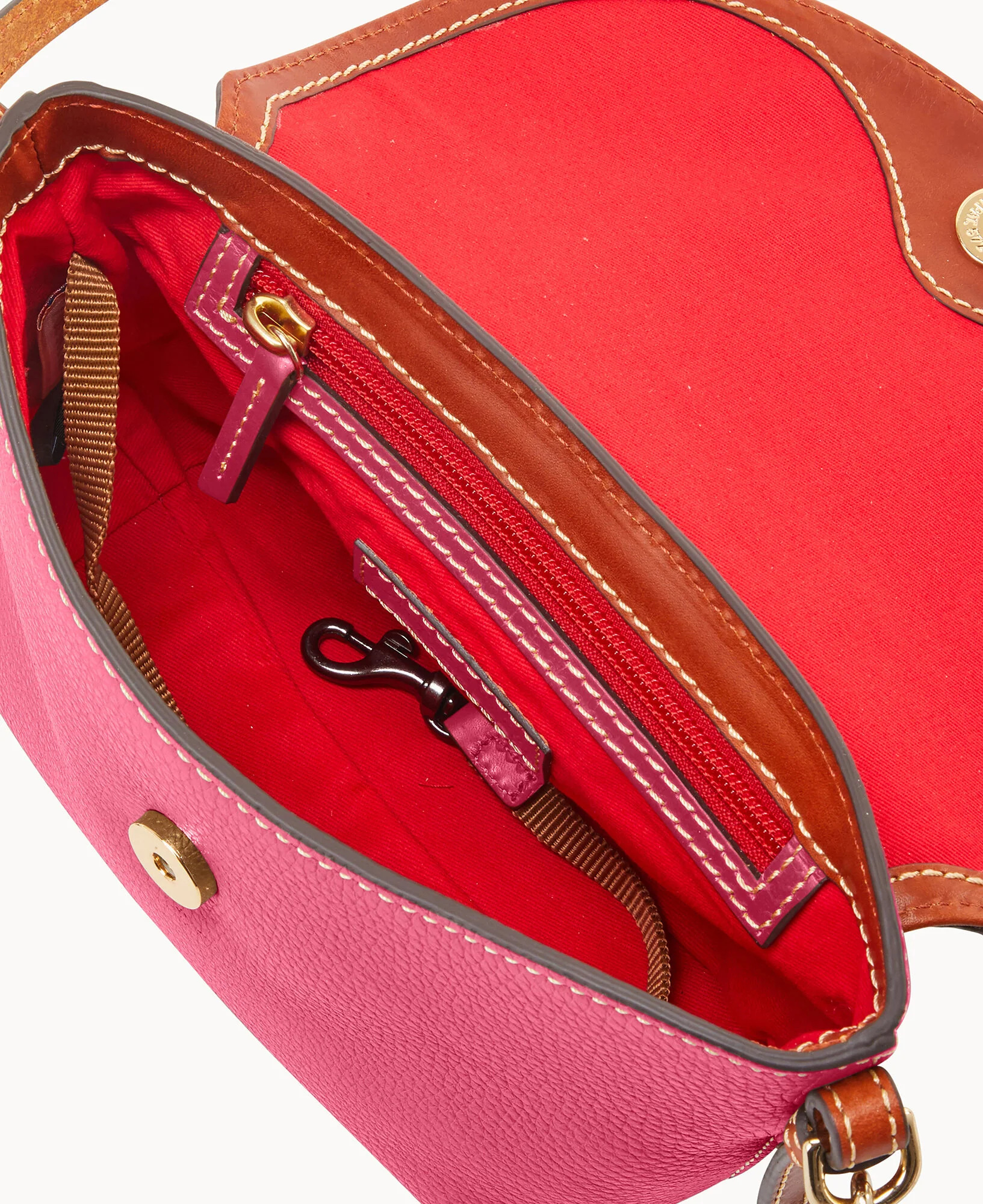 Pebble Grain Crossbody Saddle Bag - Image 15