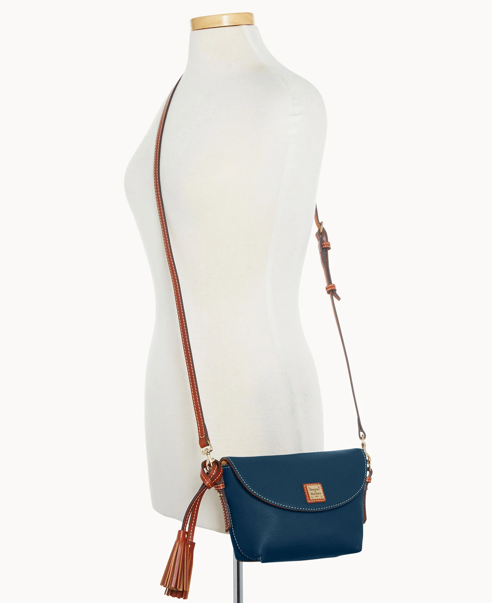 Pebble Grain Crossbody Saddle Bag - Image 20