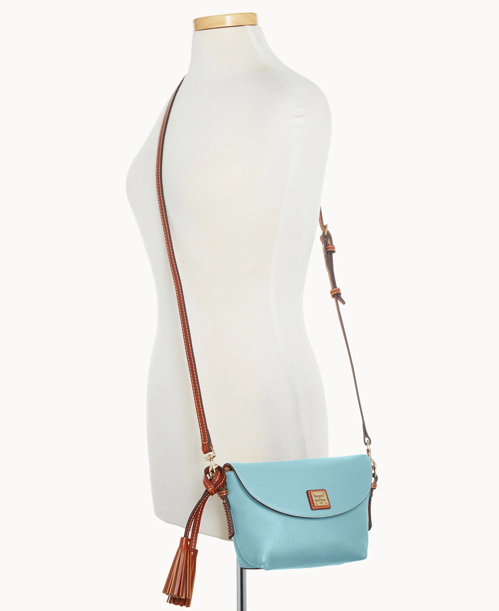 Pebble Grain Crossbody Saddle Bag - Image 28