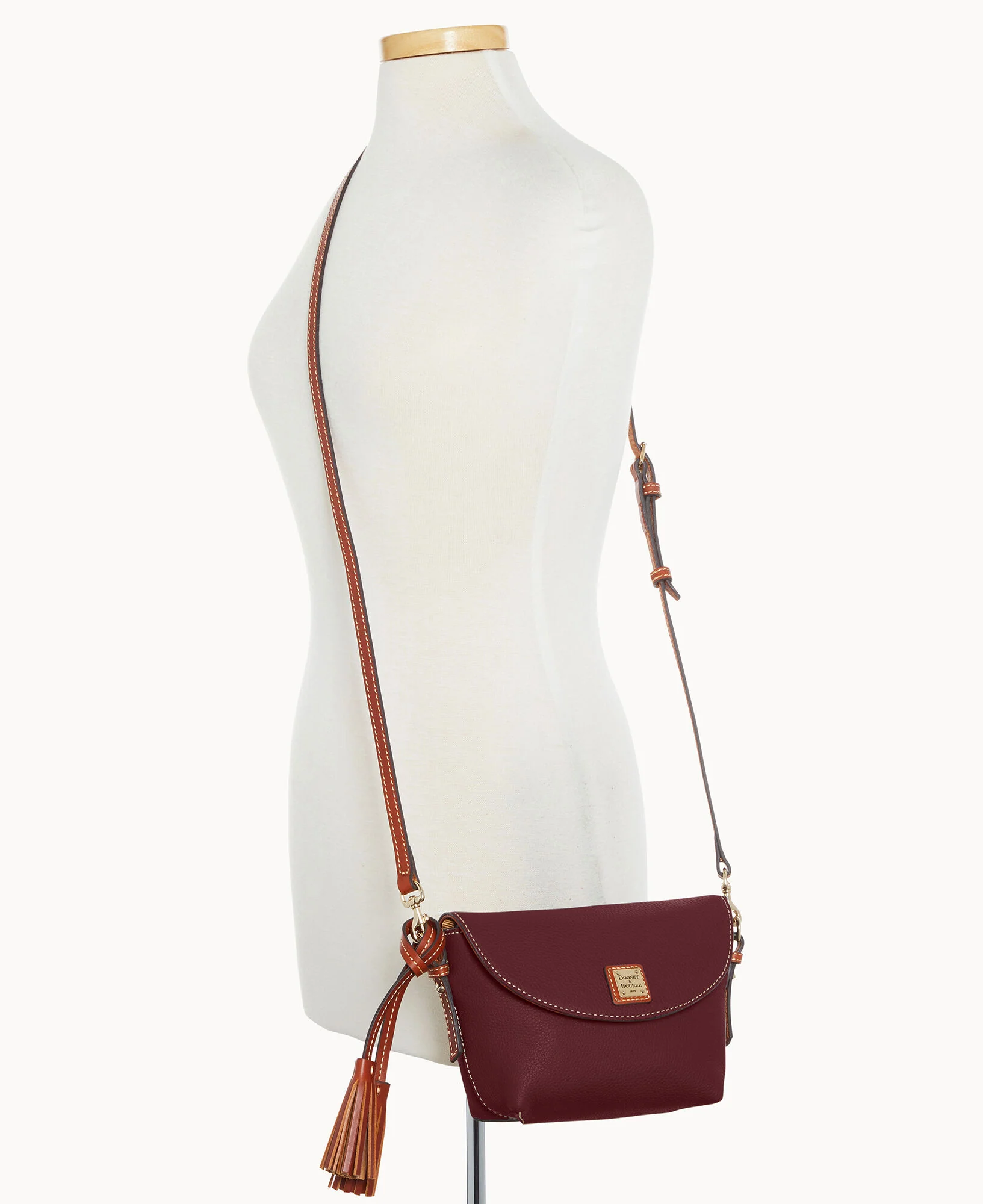 Pebble Grain Crossbody Saddle Bag - Image 32