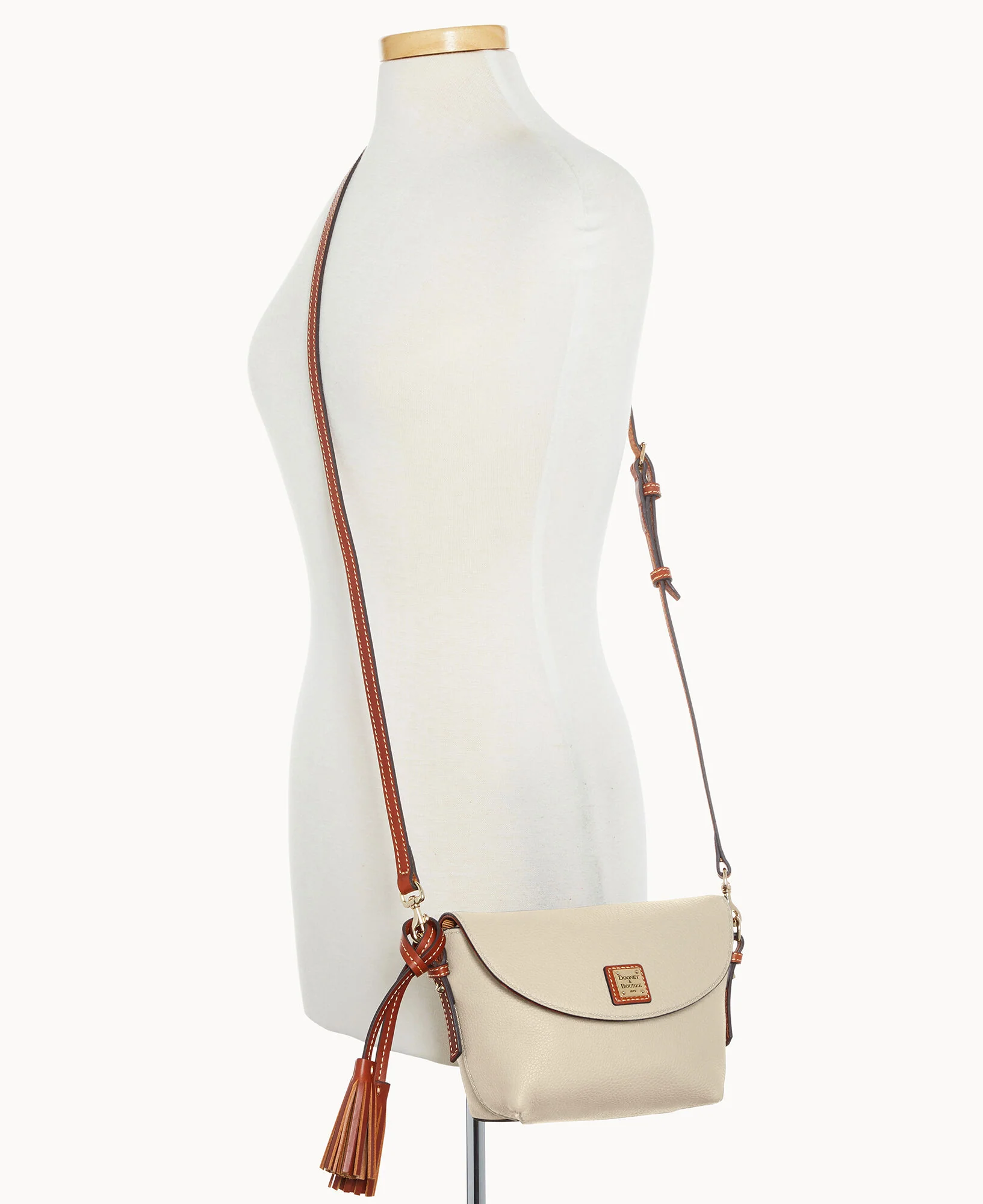 Pebble Grain Crossbody Saddle Bag - Image 36