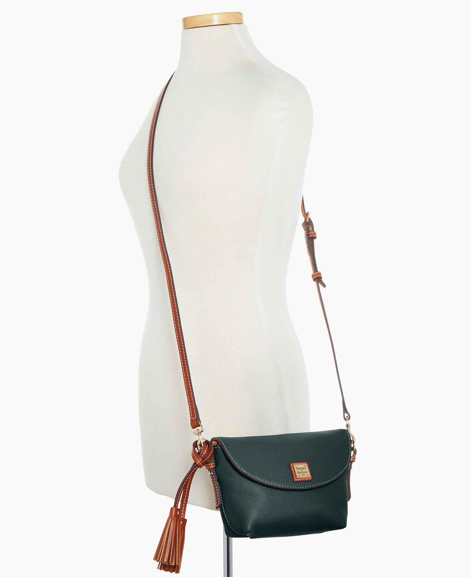 Pebble Grain Crossbody Saddle Bag - Image 44
