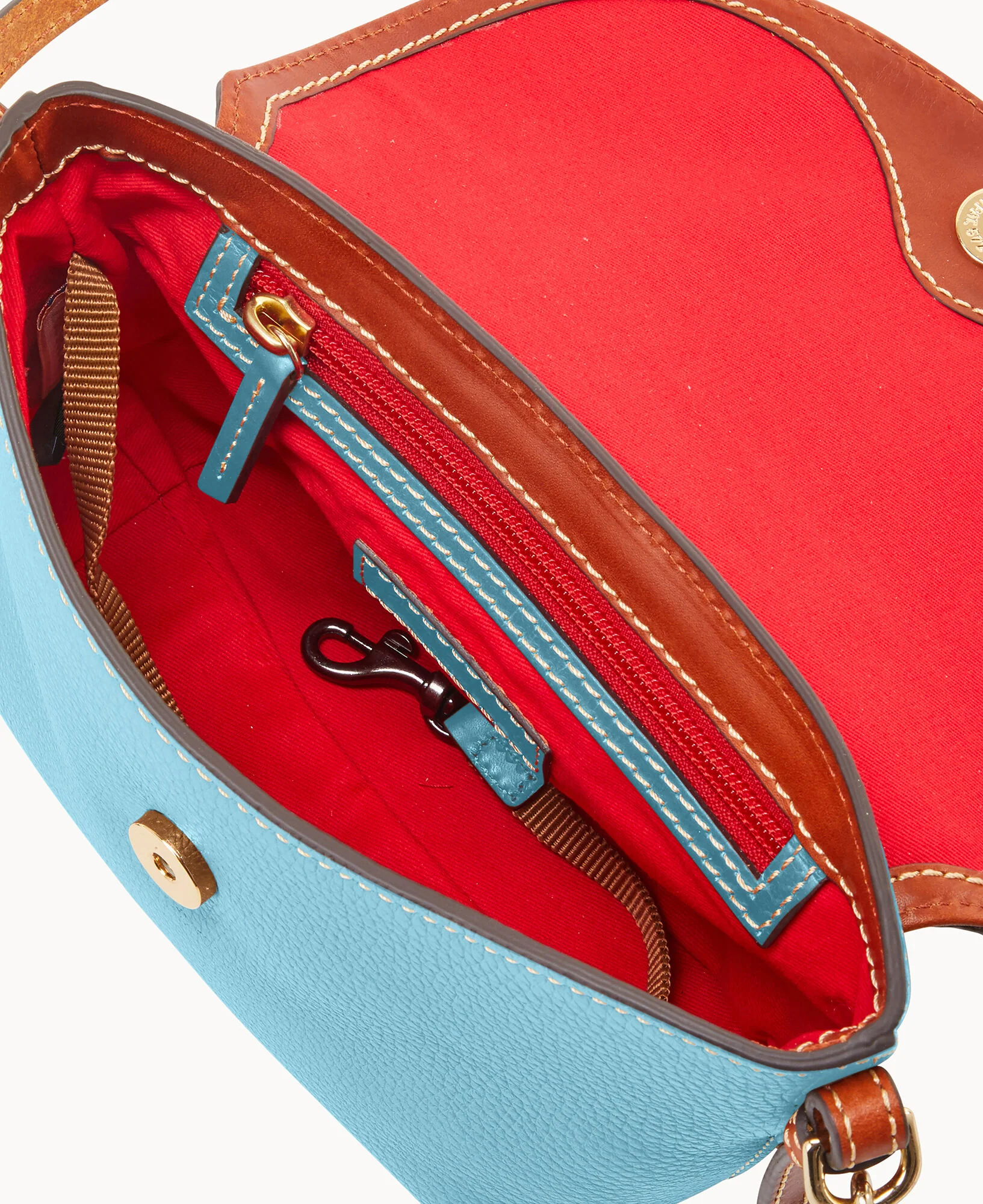 Pebble Grain Crossbody Saddle Bag - Image 55