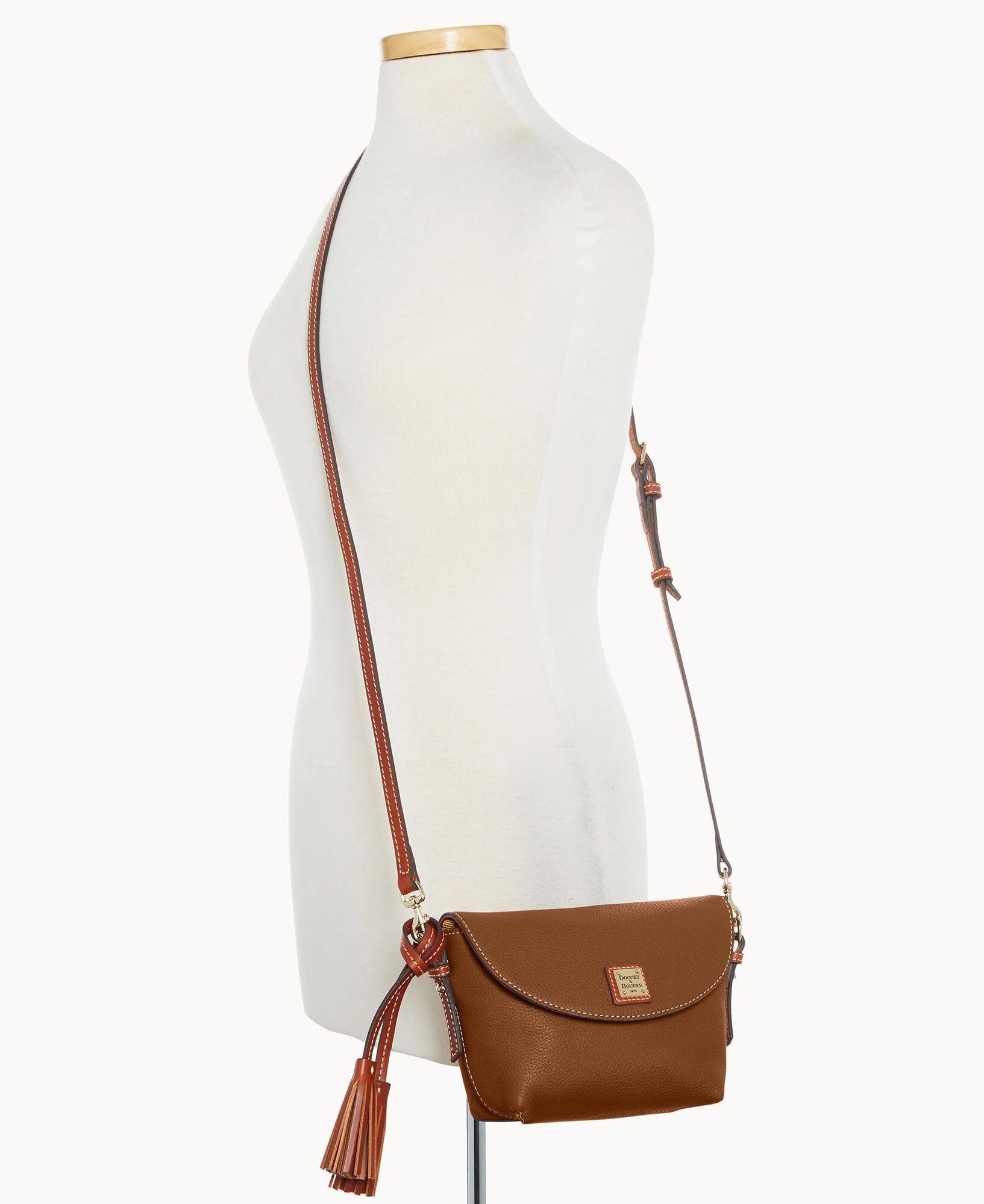 Pebble Grain Crossbody Saddle Bag - Image 64