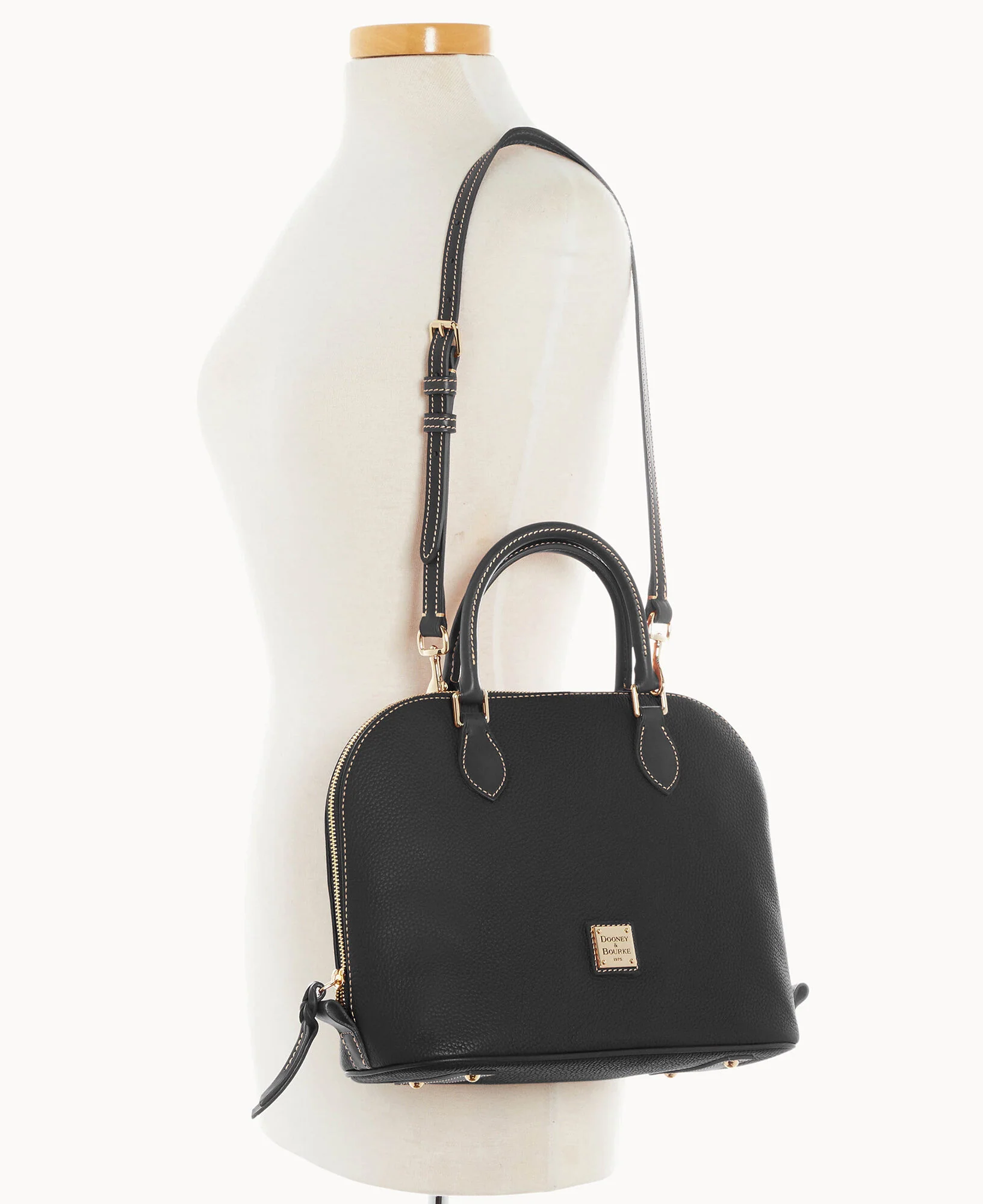 Pebble Grain Domed Satchel - Image 12