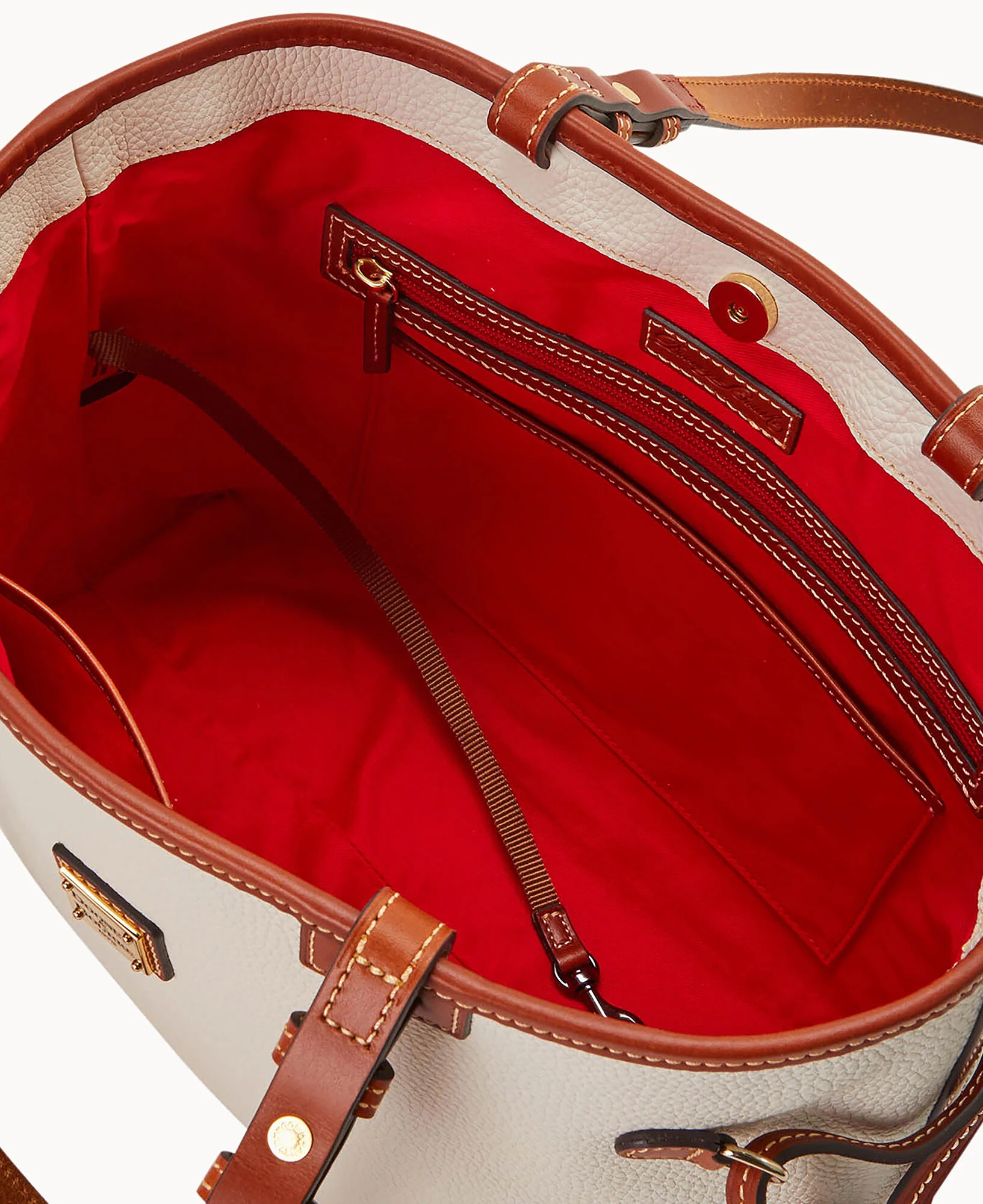 Pebble Grain Double Strap Tassel Bag - Image 3