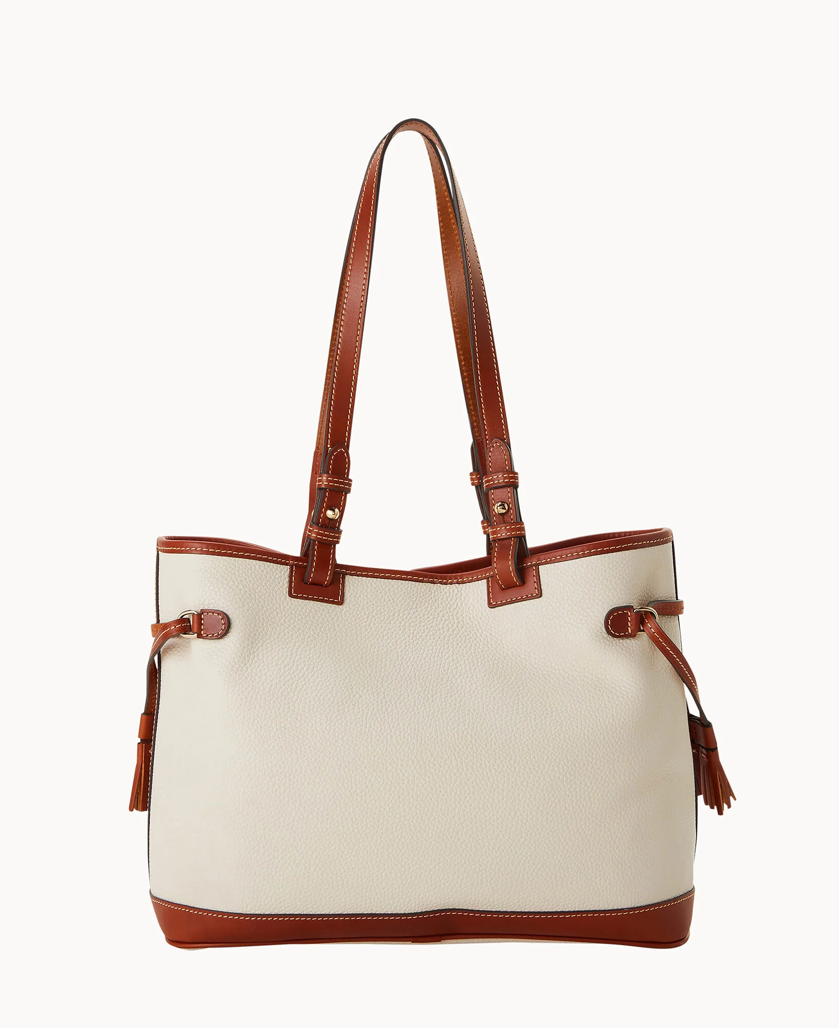 Pebble Grain Double Strap Tassel Bag - Image 4