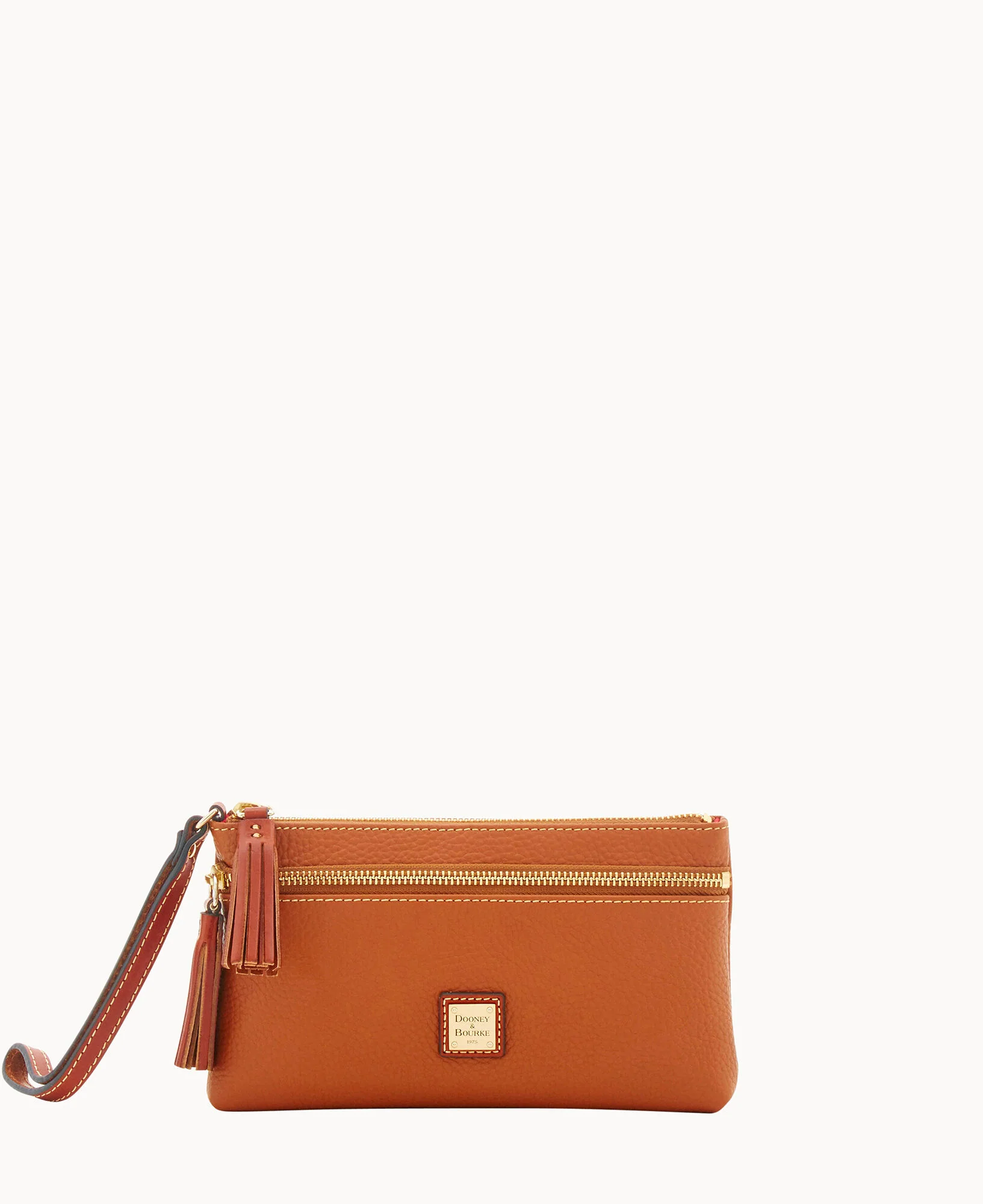 Pebble Grain Double Zip Wristlet - Image 13