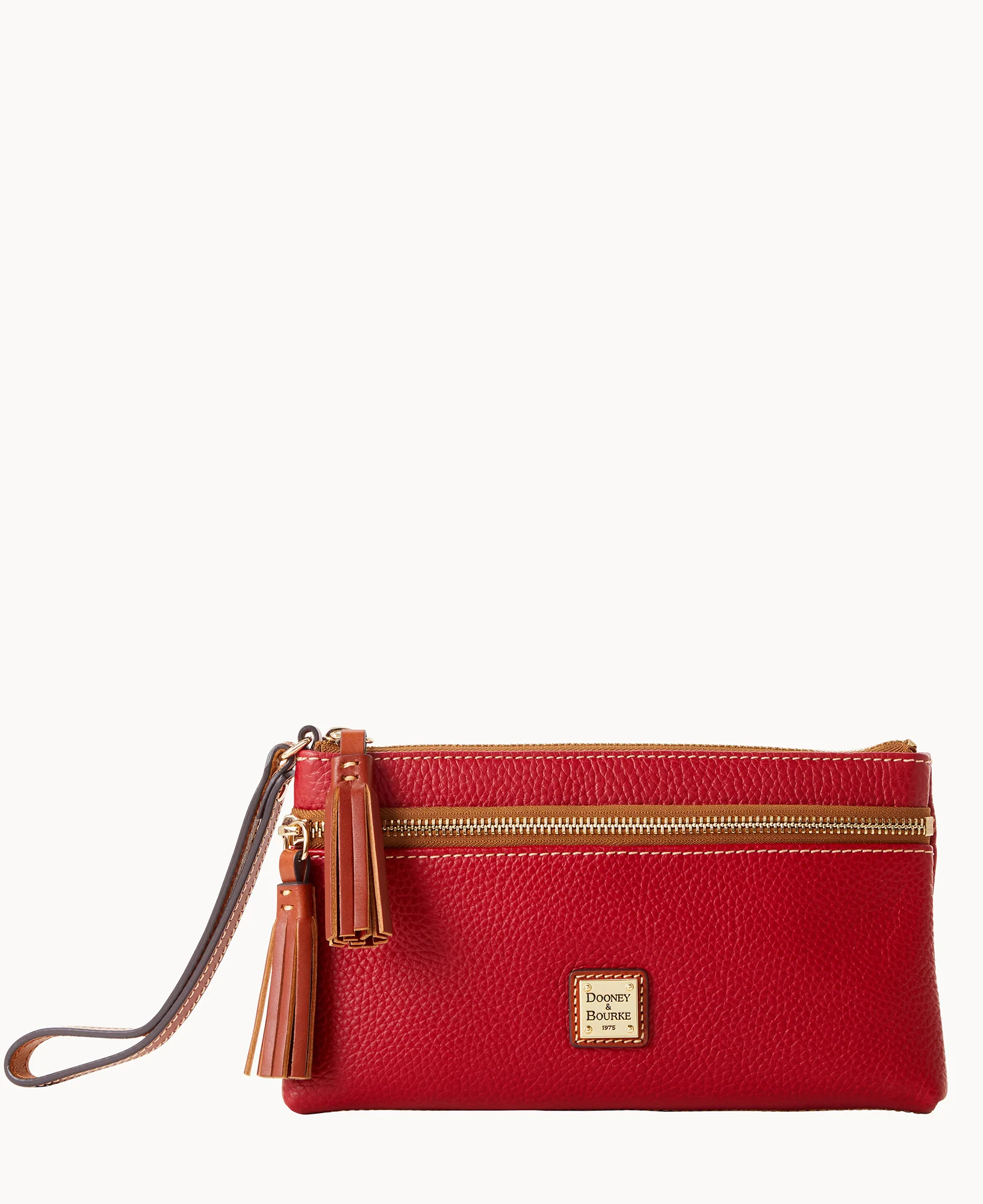 Pebble Grain Double Zip Wristlet - Image 16