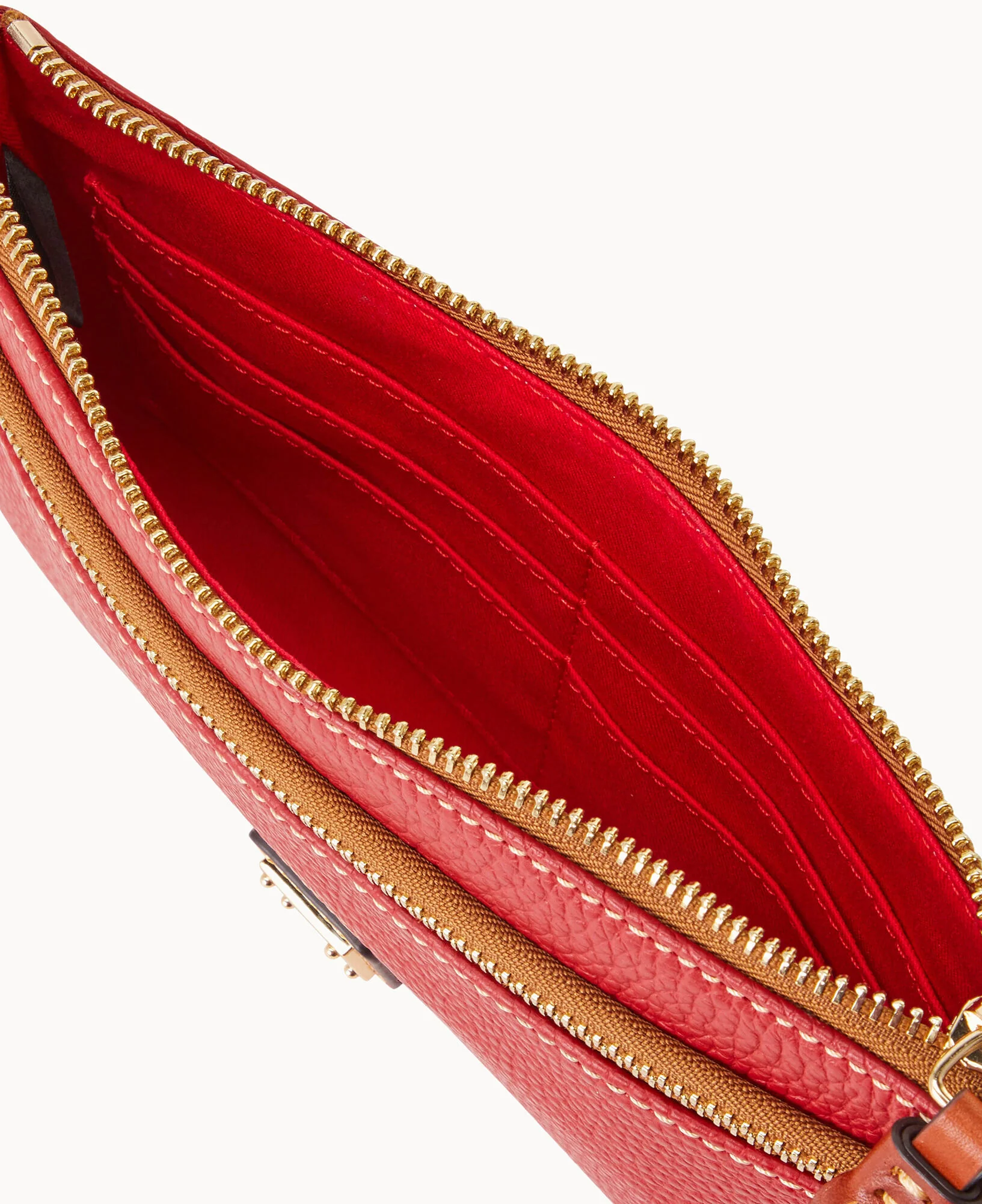Pebble Grain Double Zip Wristlet - Image 18