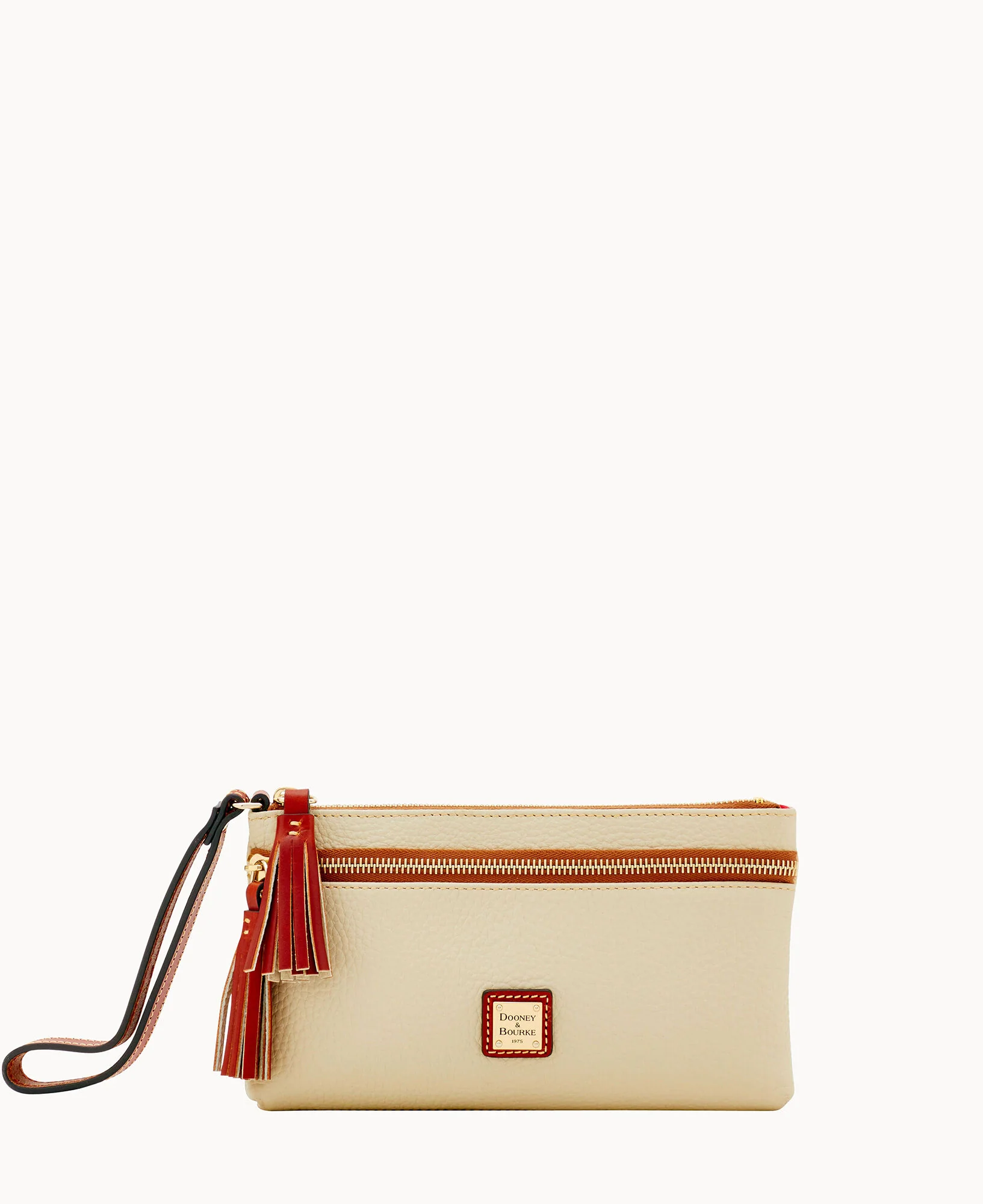 Pebble Grain Double Zip Wristlet - Image 19