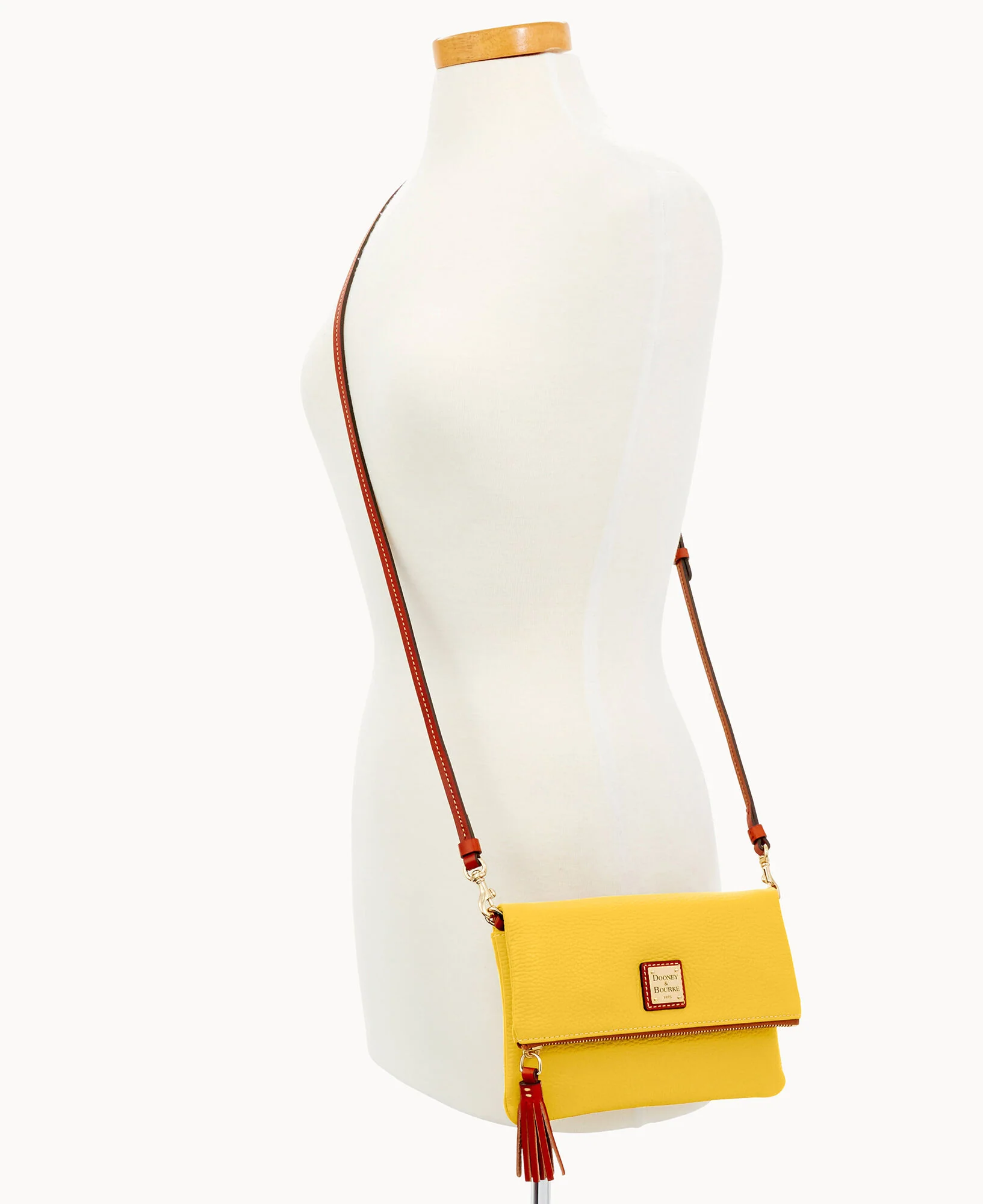 Pebble Grain Foldover Zip Crossbody - Image 100