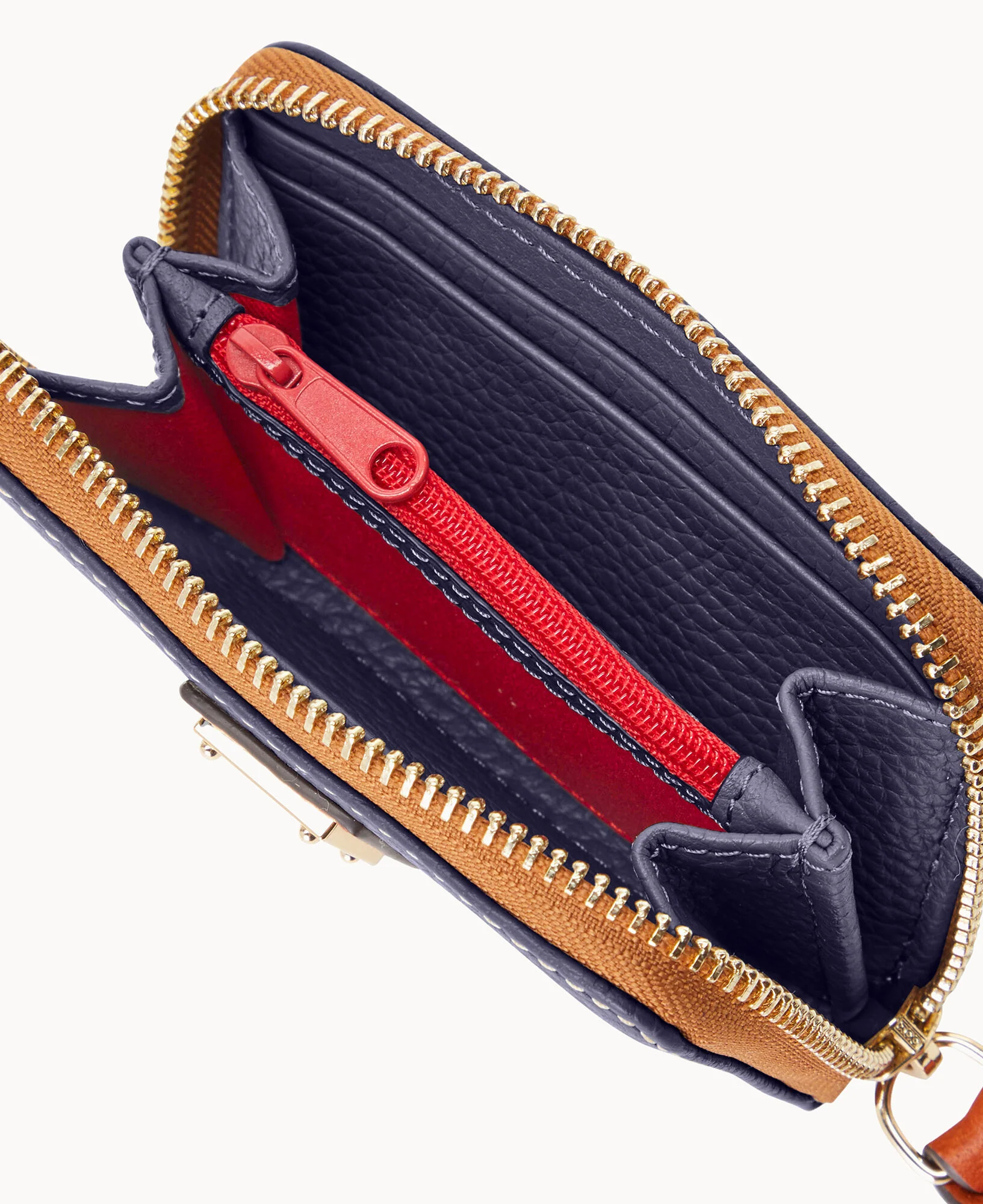 Pebble Grain Large Zip Around Credit Card Case - Image 27