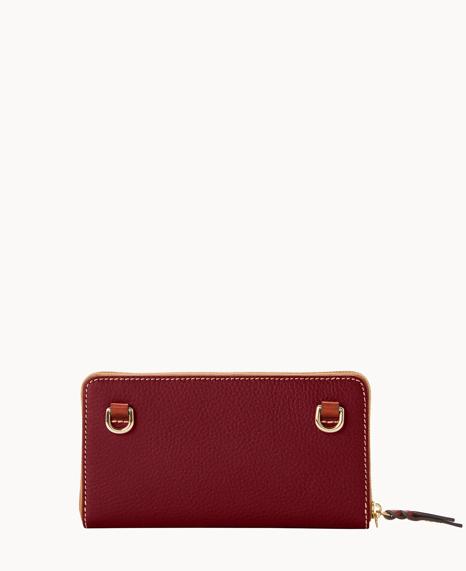 Pebble Grain Large Zip Around Wristlet Crossbody - Image 23