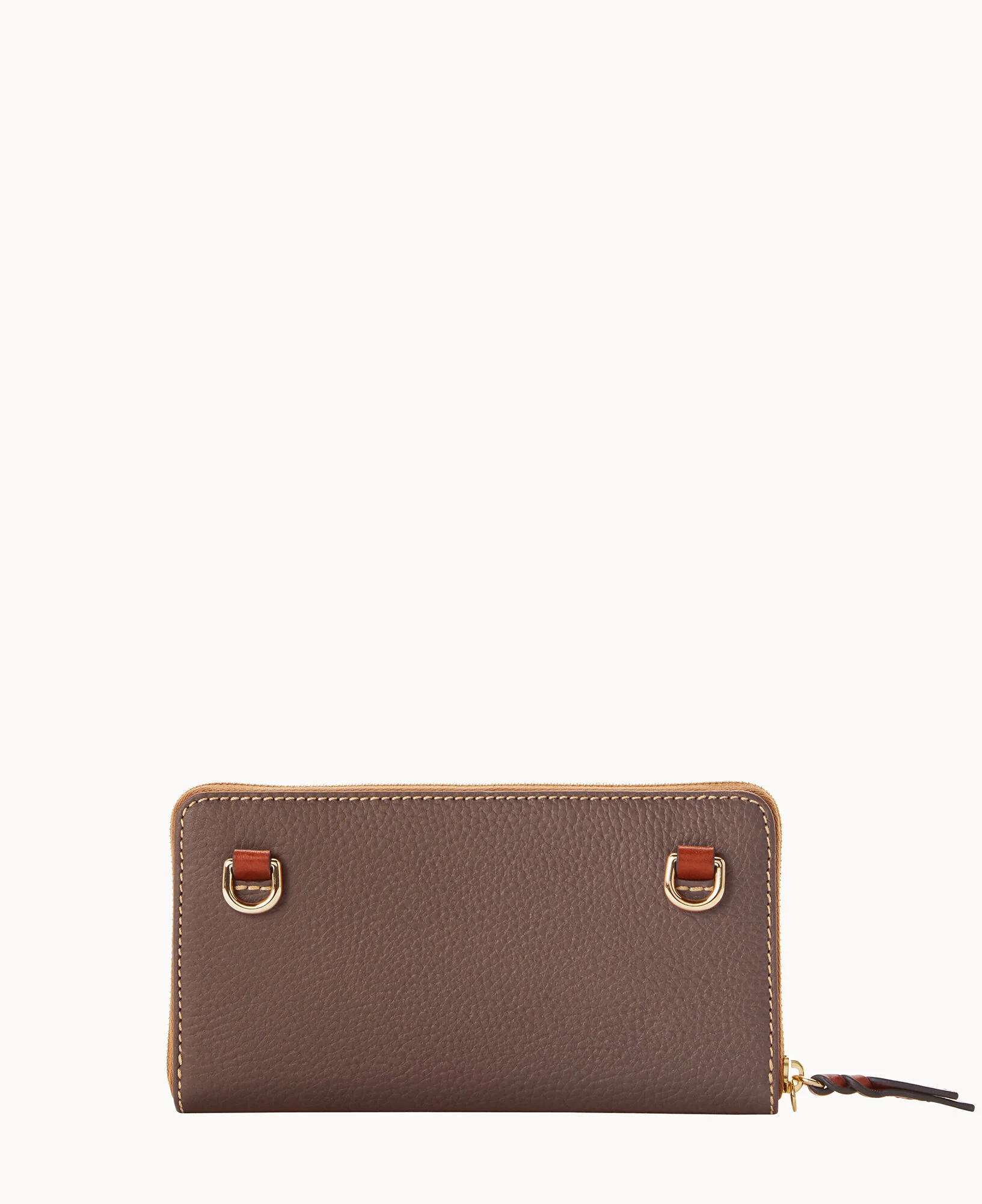 Pebble Grain Large Zip Around Wristlet Crossbody - Image 32