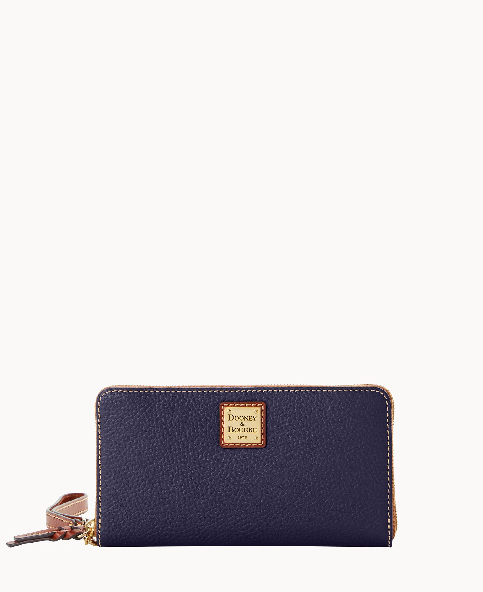 Pebble Grain Large Zip Around Wristlet Crossbody - Image 44