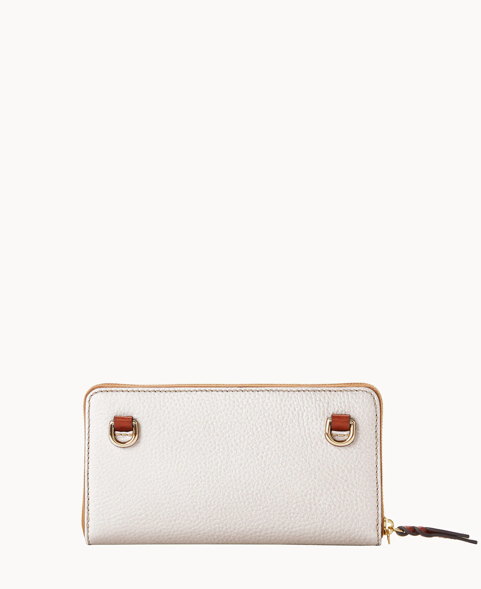 Pebble Grain Large Zip Around Wristlet Crossbody - Image 66