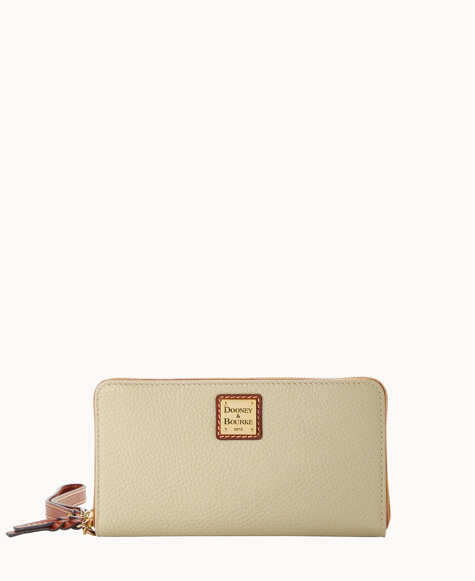 Pebble Grain Large Zip Around Wristlet Crossbody - Image 68