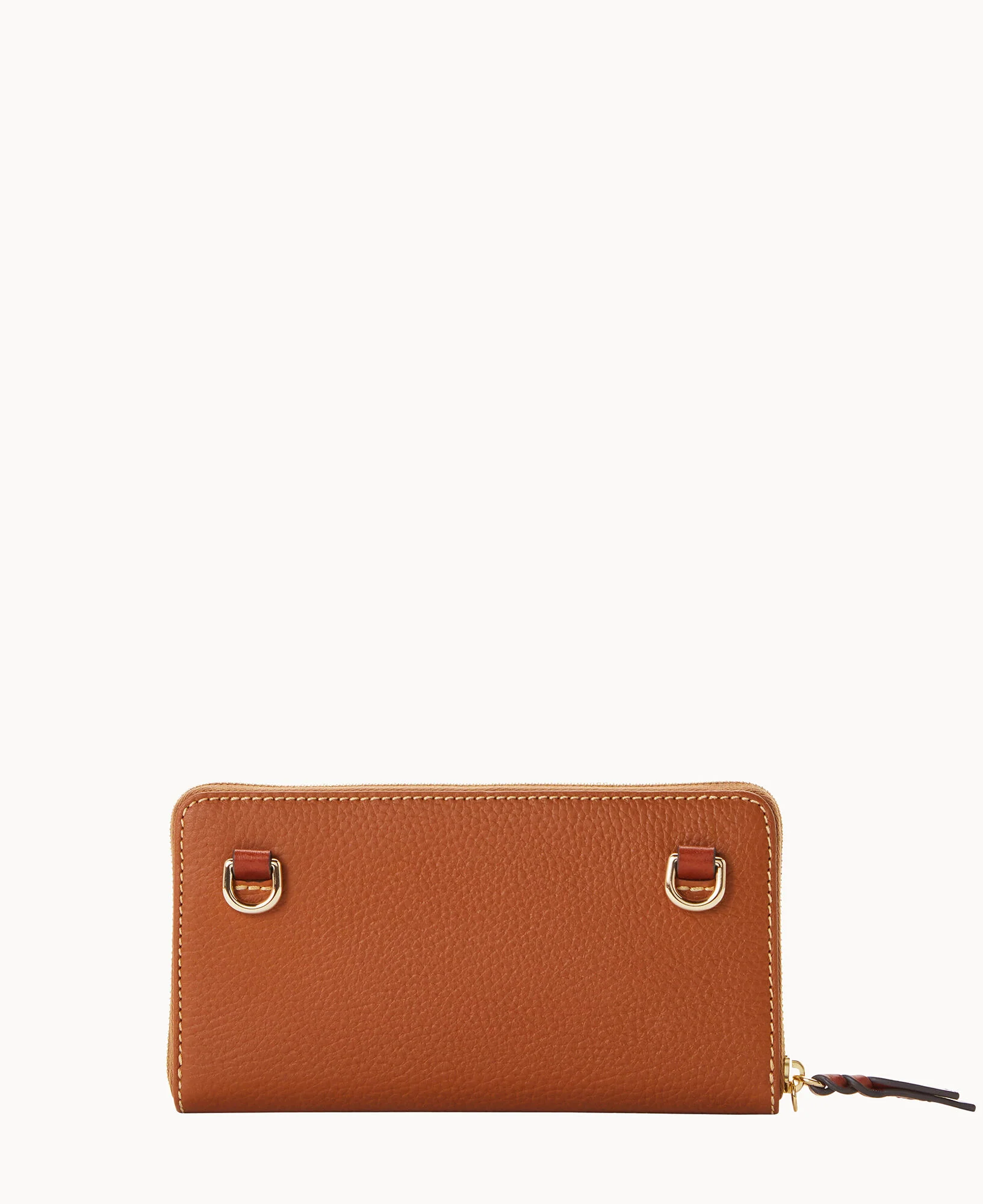 Pebble Grain Large Zip Around Wristlet Crossbody - Image 69
