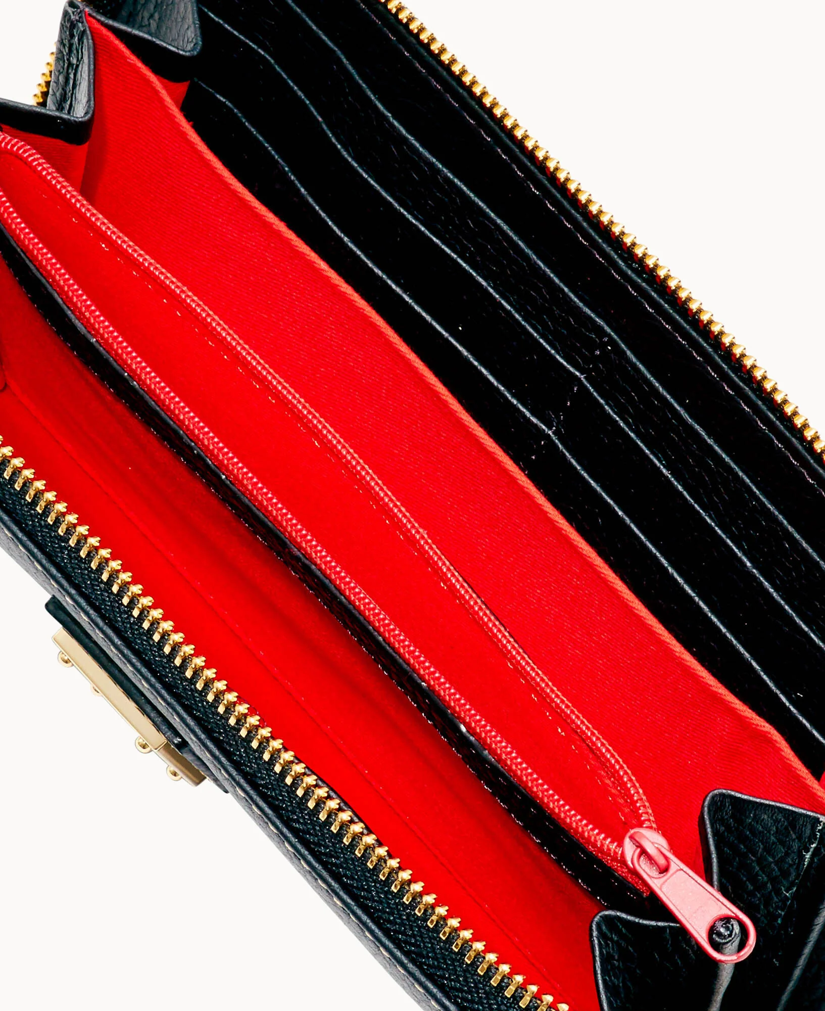 Pebble Grain Large Zip Around Wristlet - Image 24