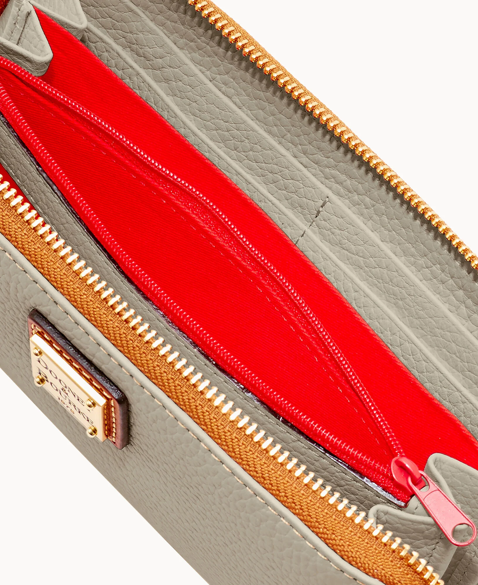 Pebble Grain Large Zip Around Wristlet - Image 72