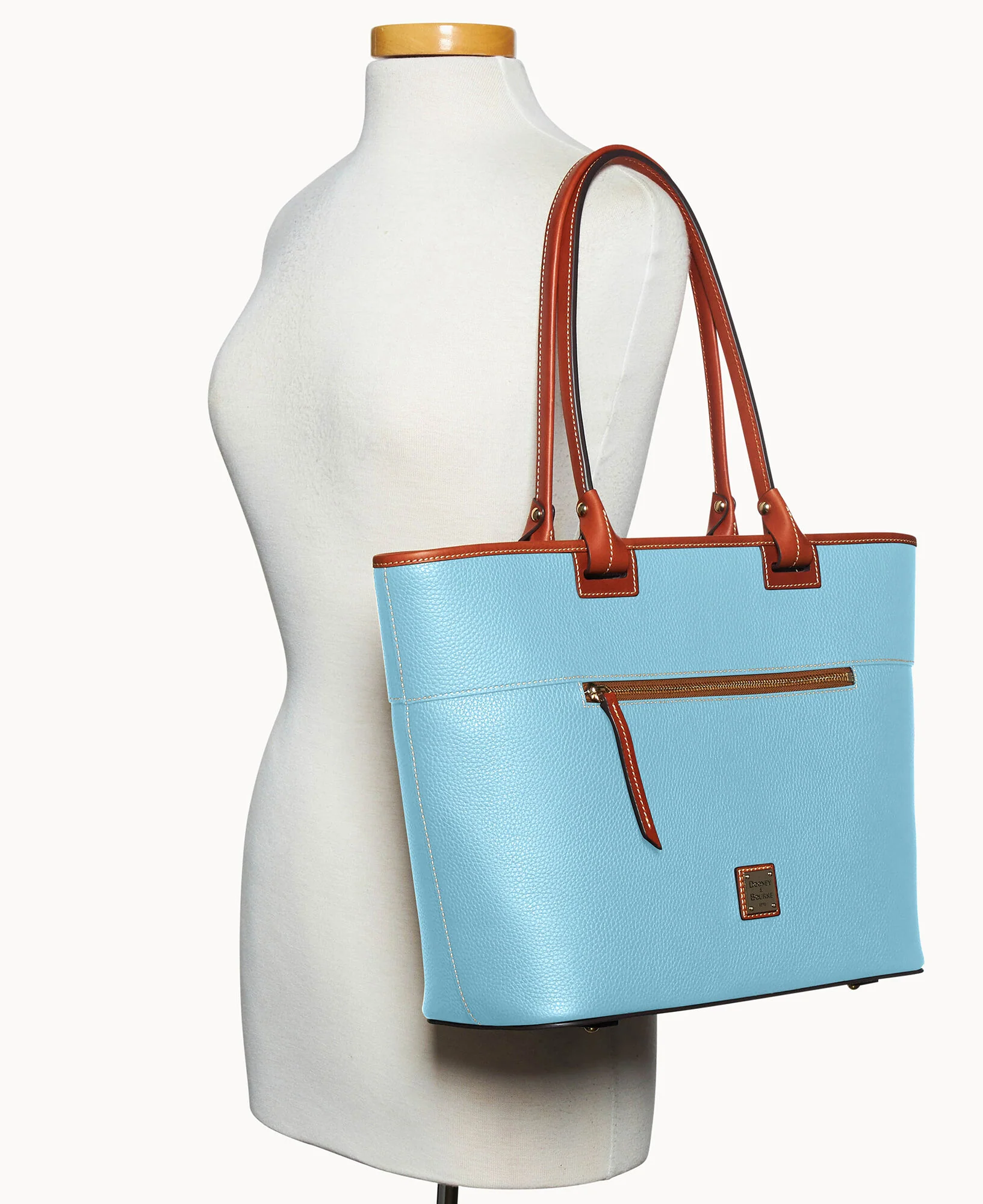 Pebble Grain Large Zip Tote - Image 52