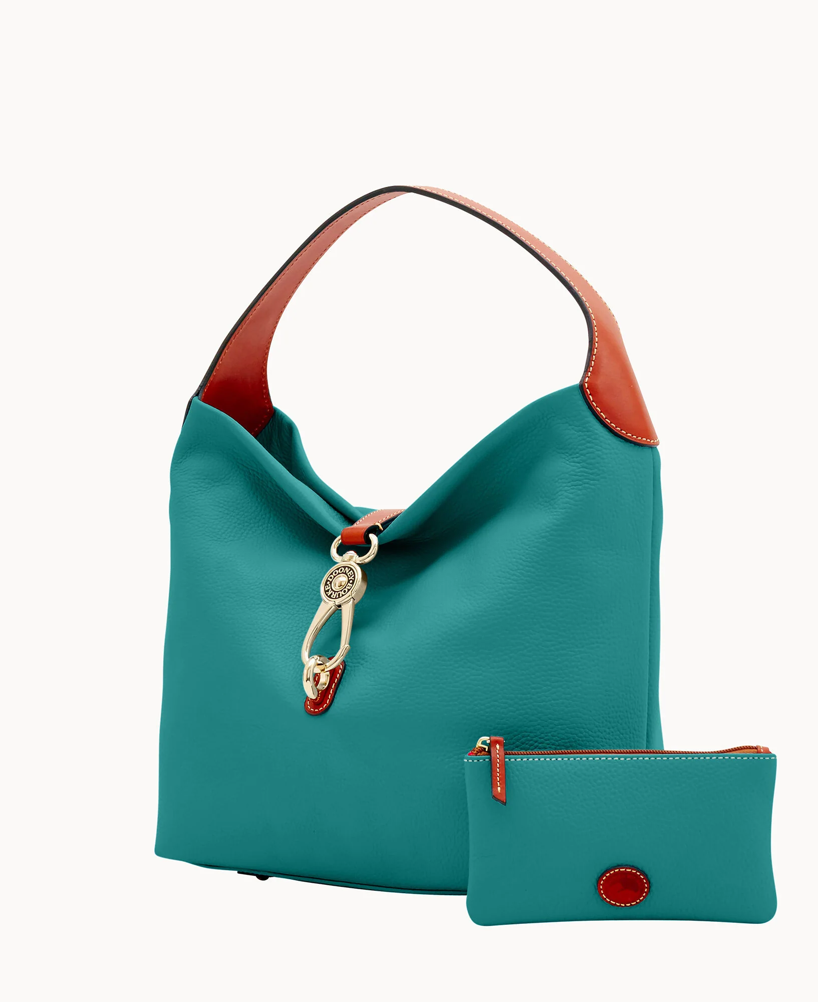Pebble Grain Logo Lock Shoulder Bag - Image 14