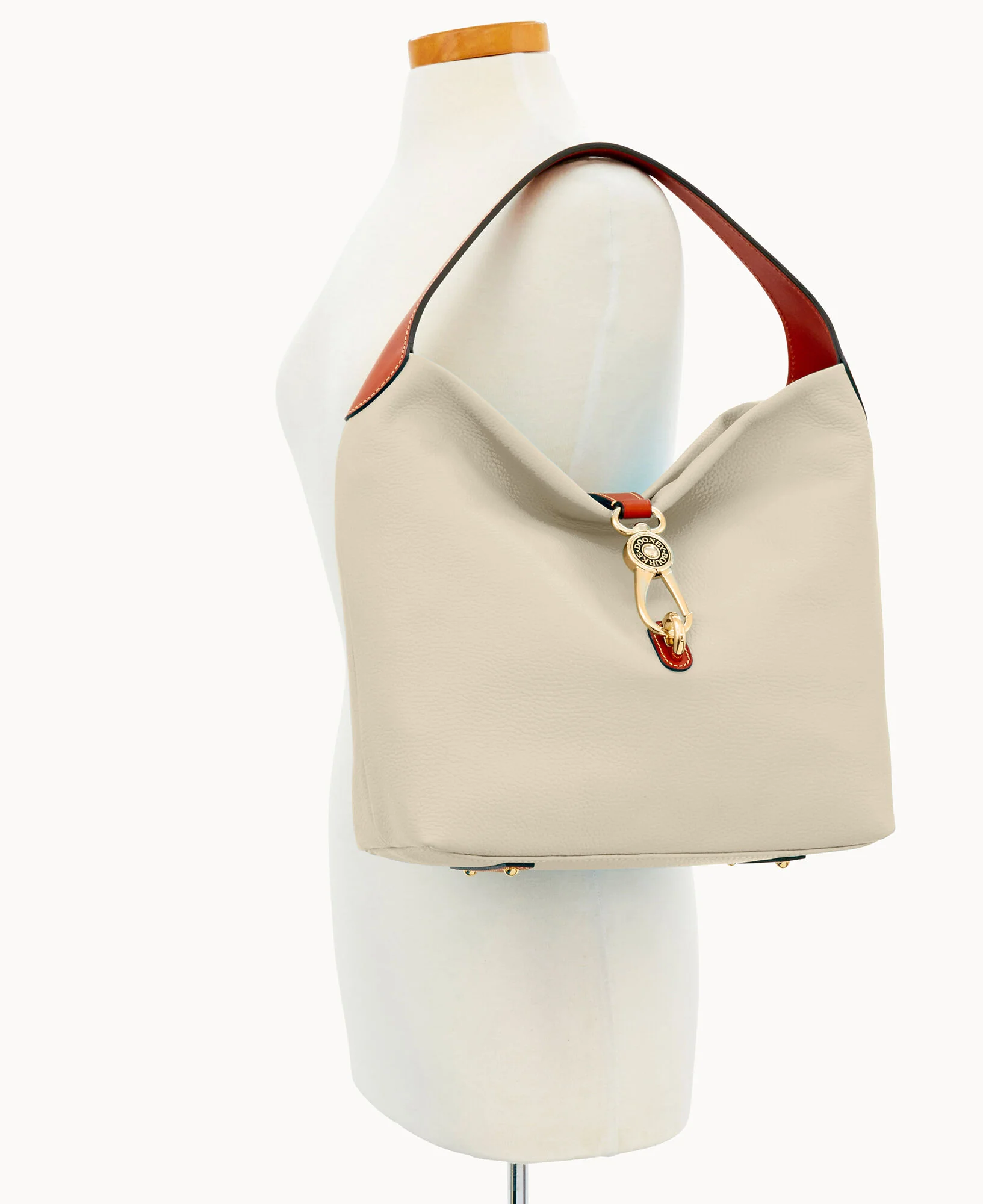 Pebble Grain Logo Lock Shoulder Bag - Image 48