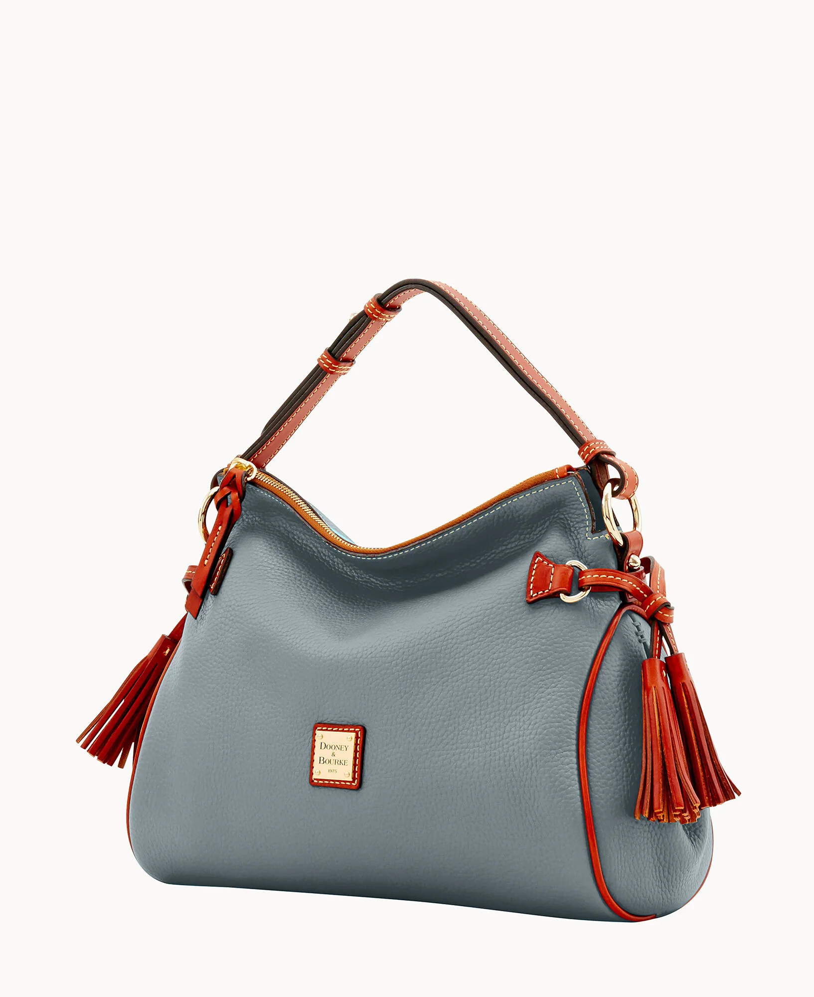 Pebble Grain Medium Zip Hobo - Image 2