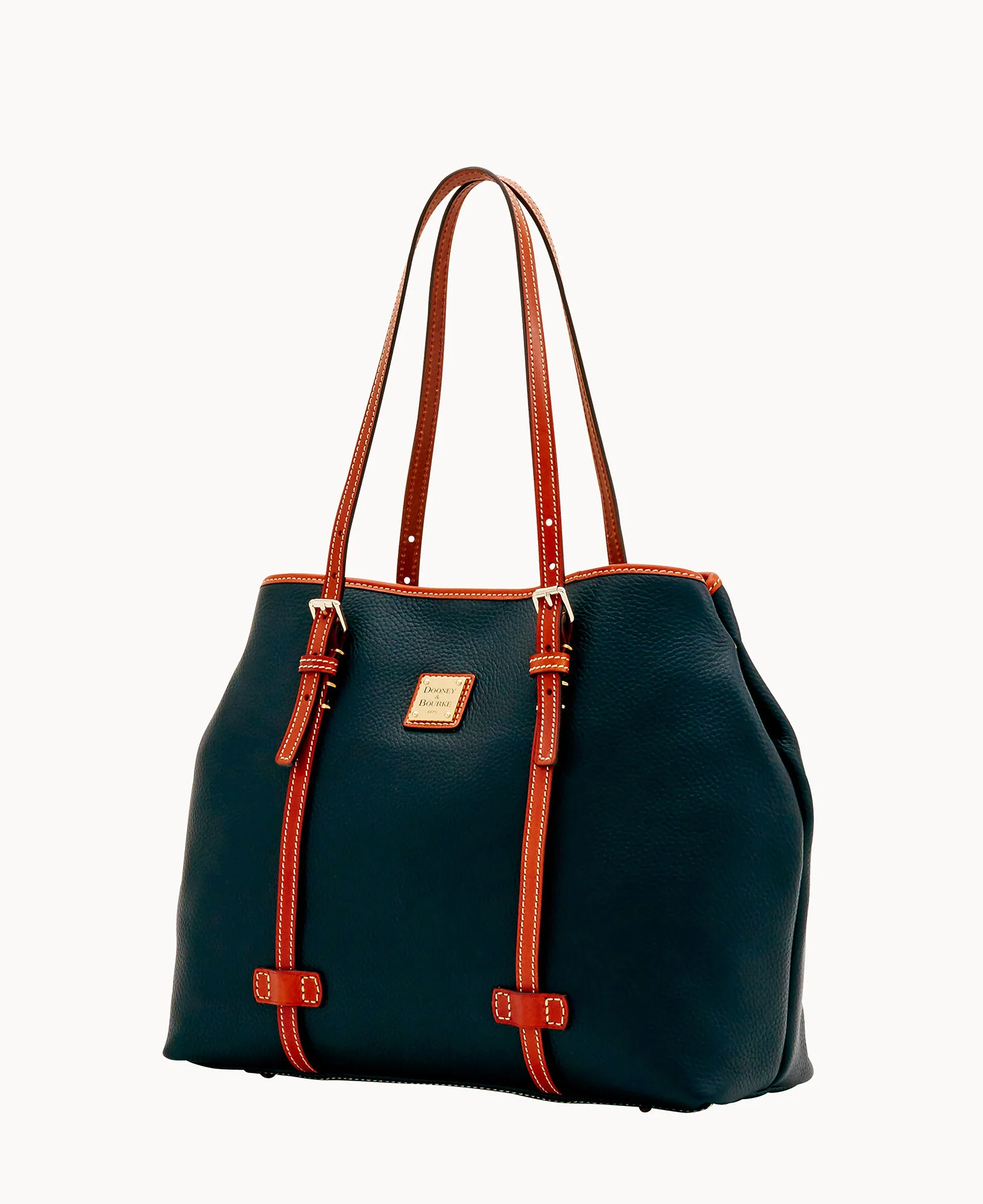 Pebble Grain Side Snap Tote - Image 14