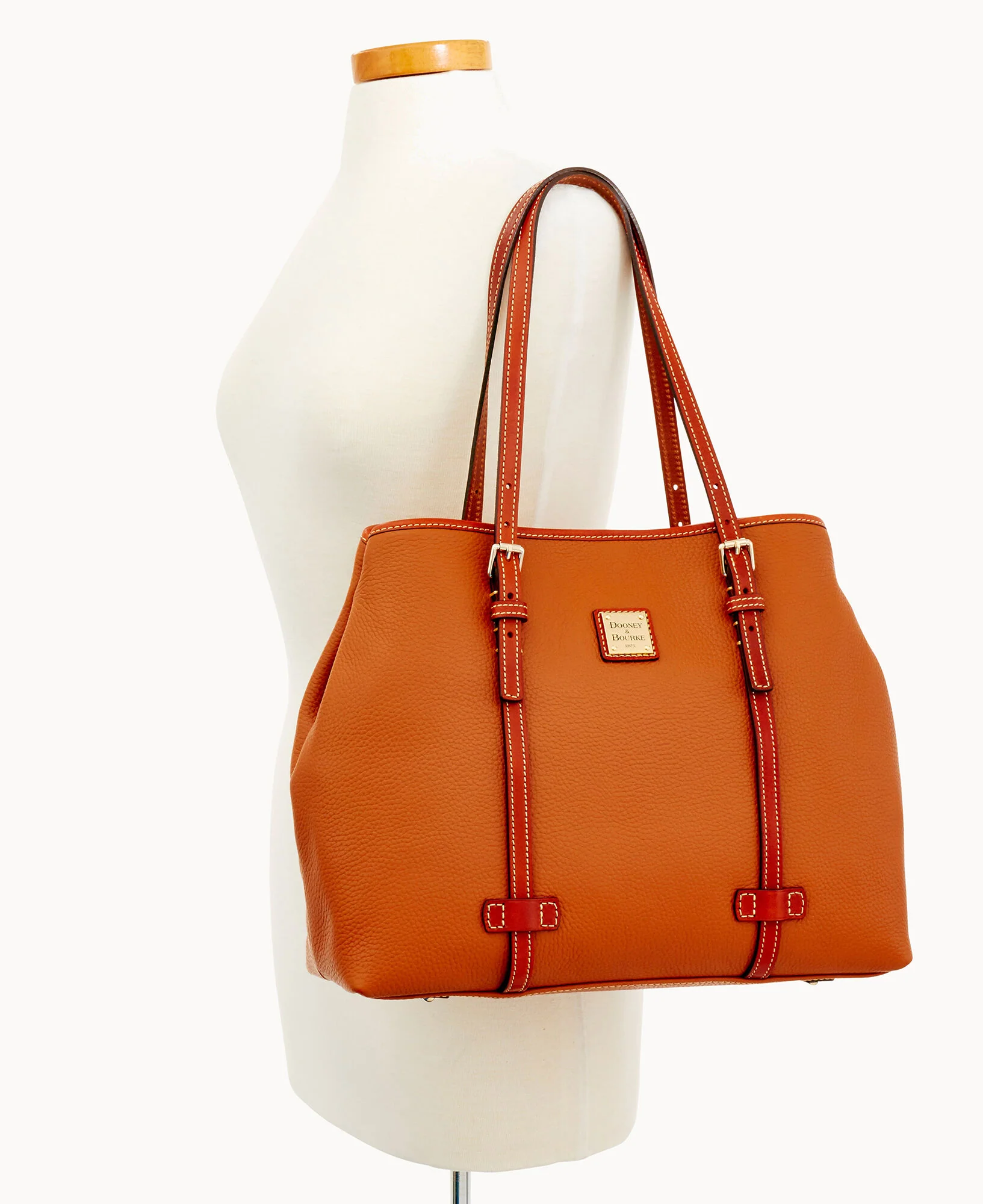 Pebble Grain Side Snap Tote - Image 4