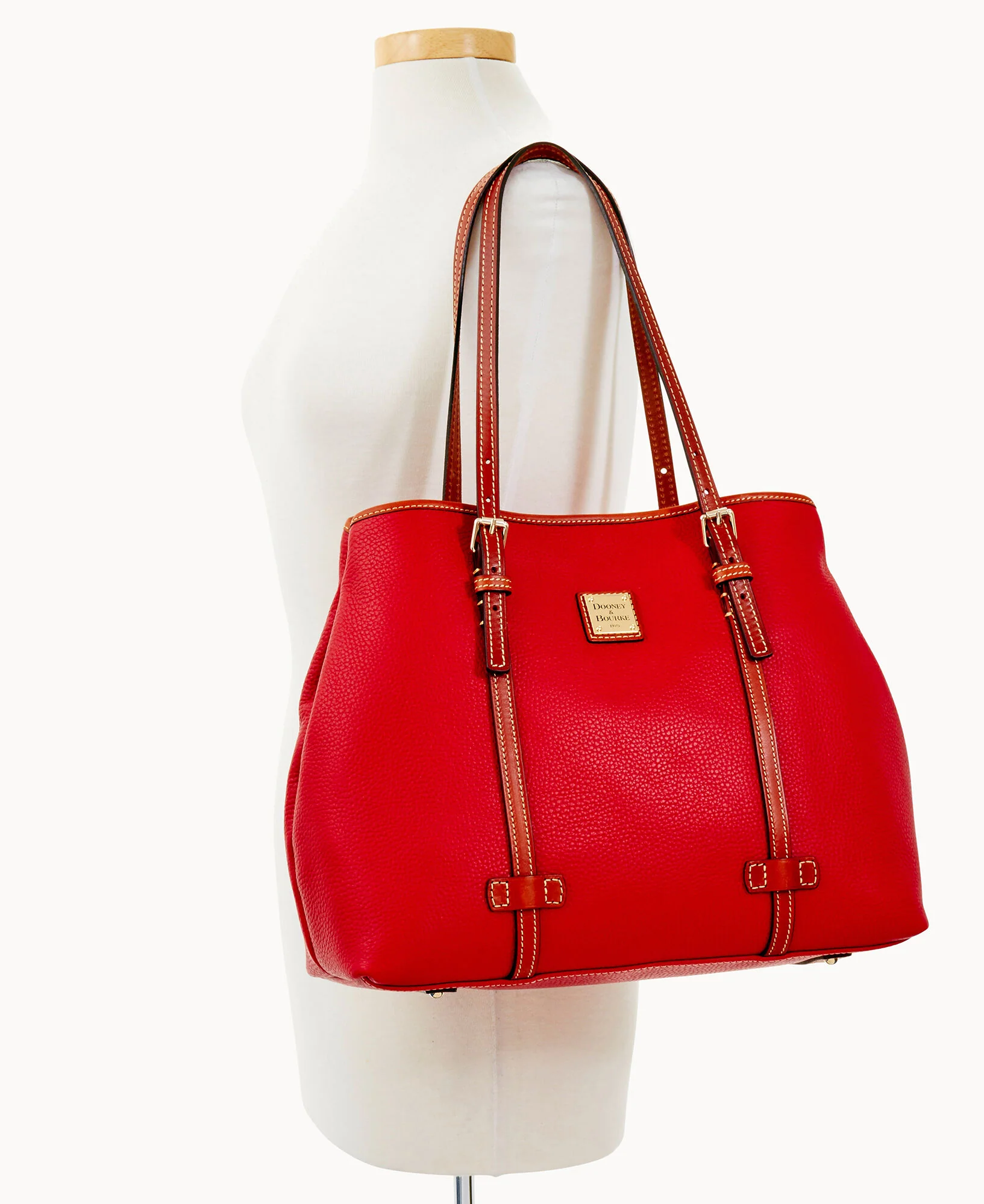Pebble Grain Side Snap Tote - Image 8