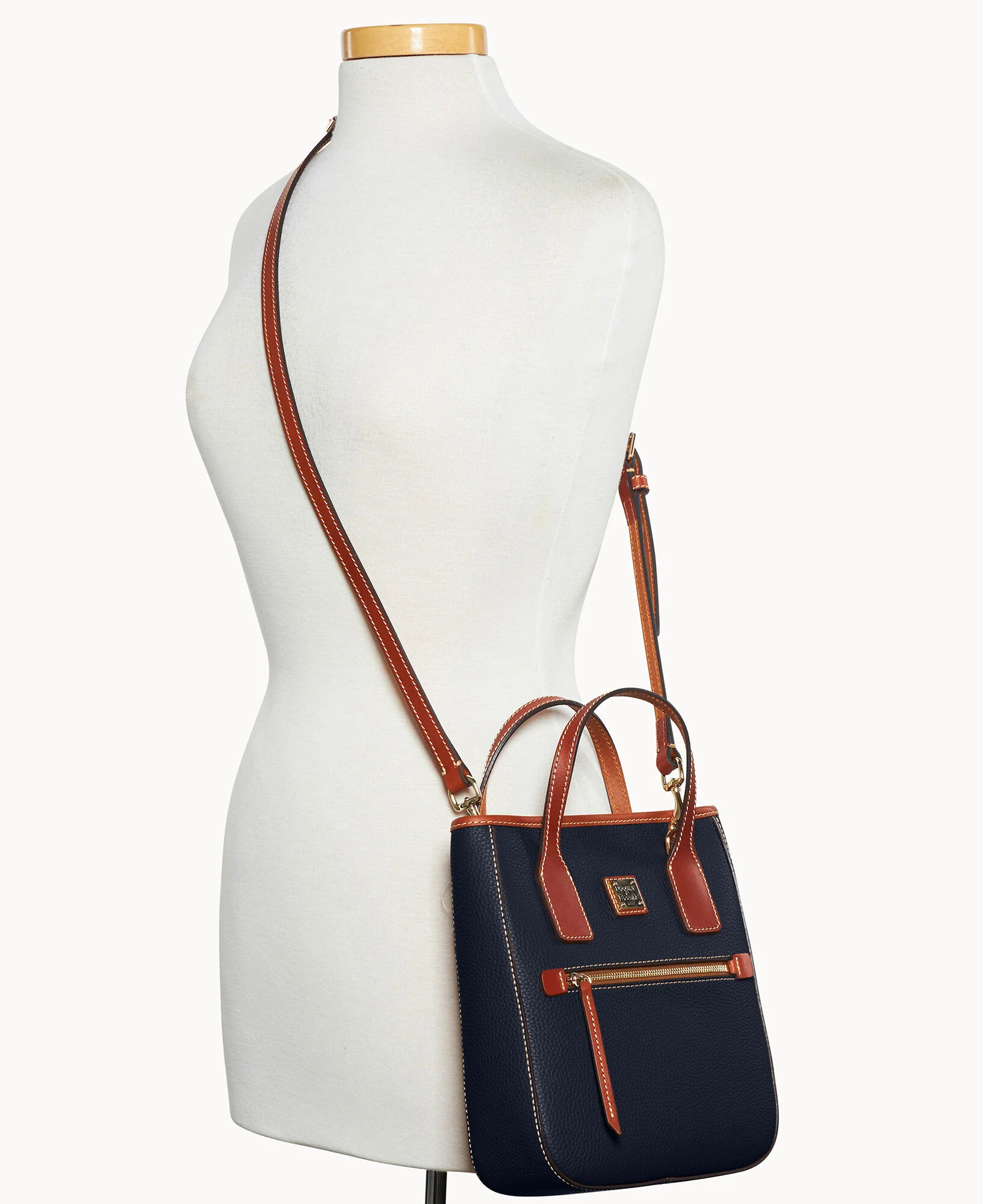 Pebble Grain Small Handle Tote - Image 32