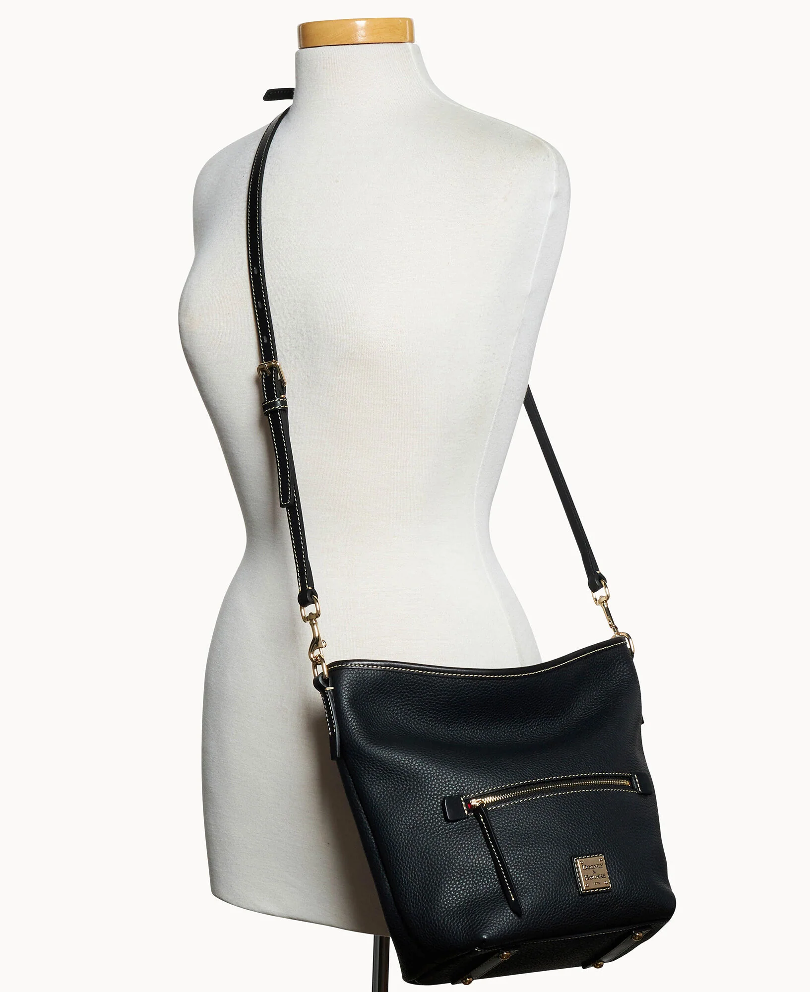 Pebble Grain Small Hobo Crossbody - Image 4