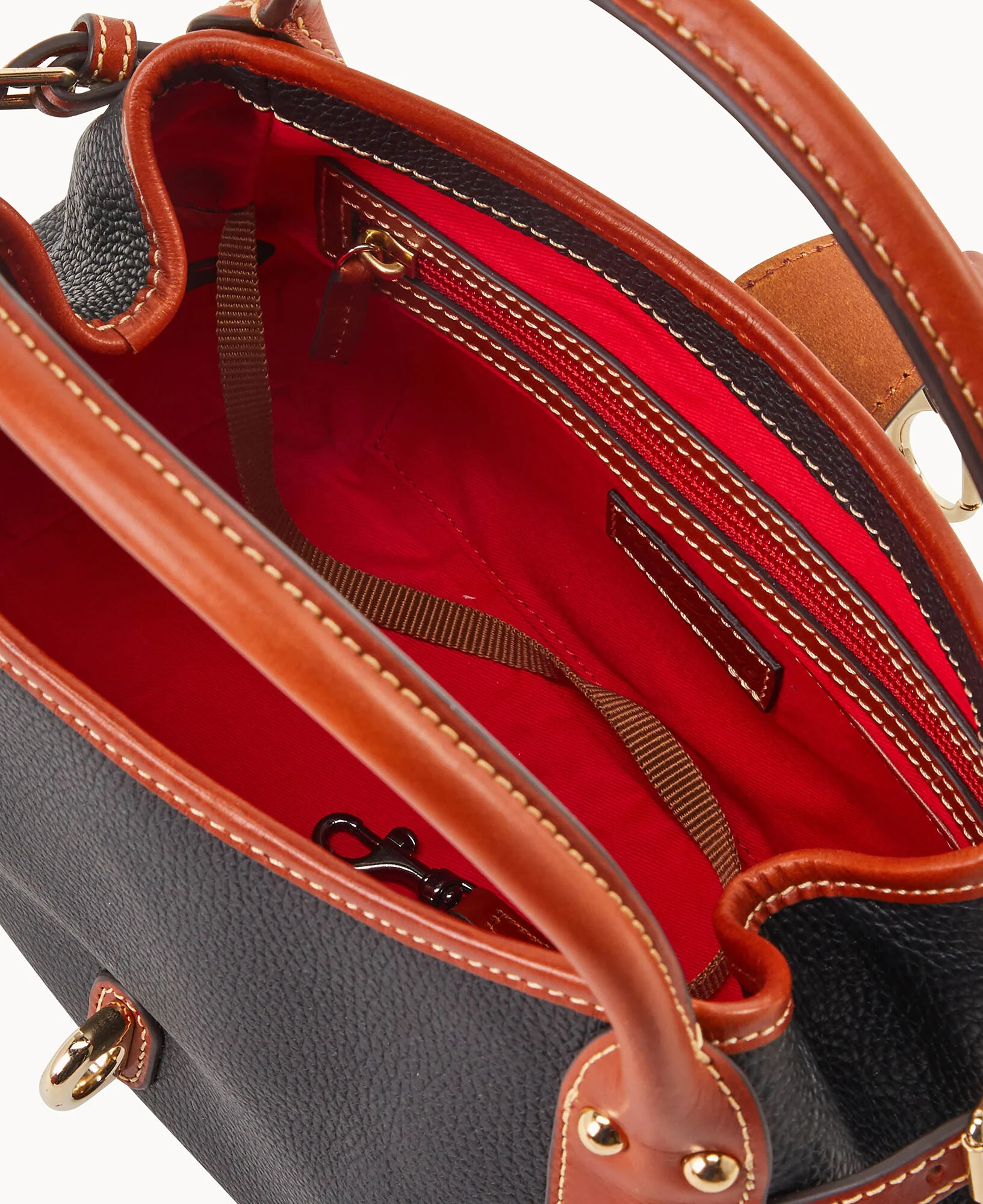 Pebble Grain Small Logo Lock Satchel - Image 3