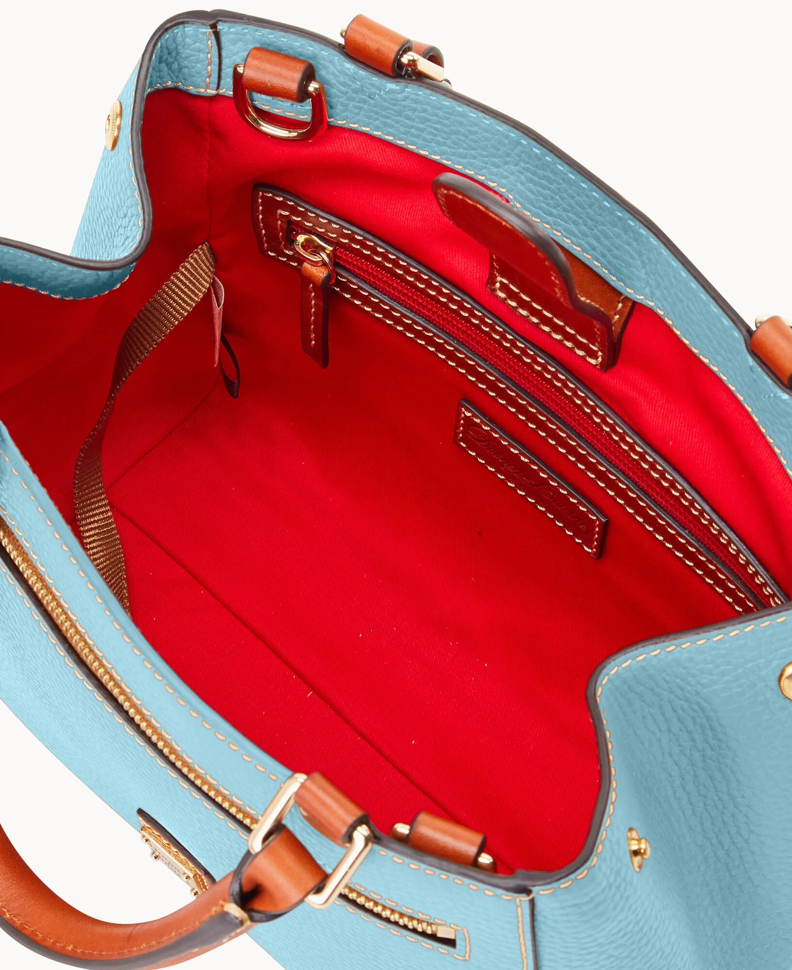 Pebble Grain Small Zip Satchel - Image 103