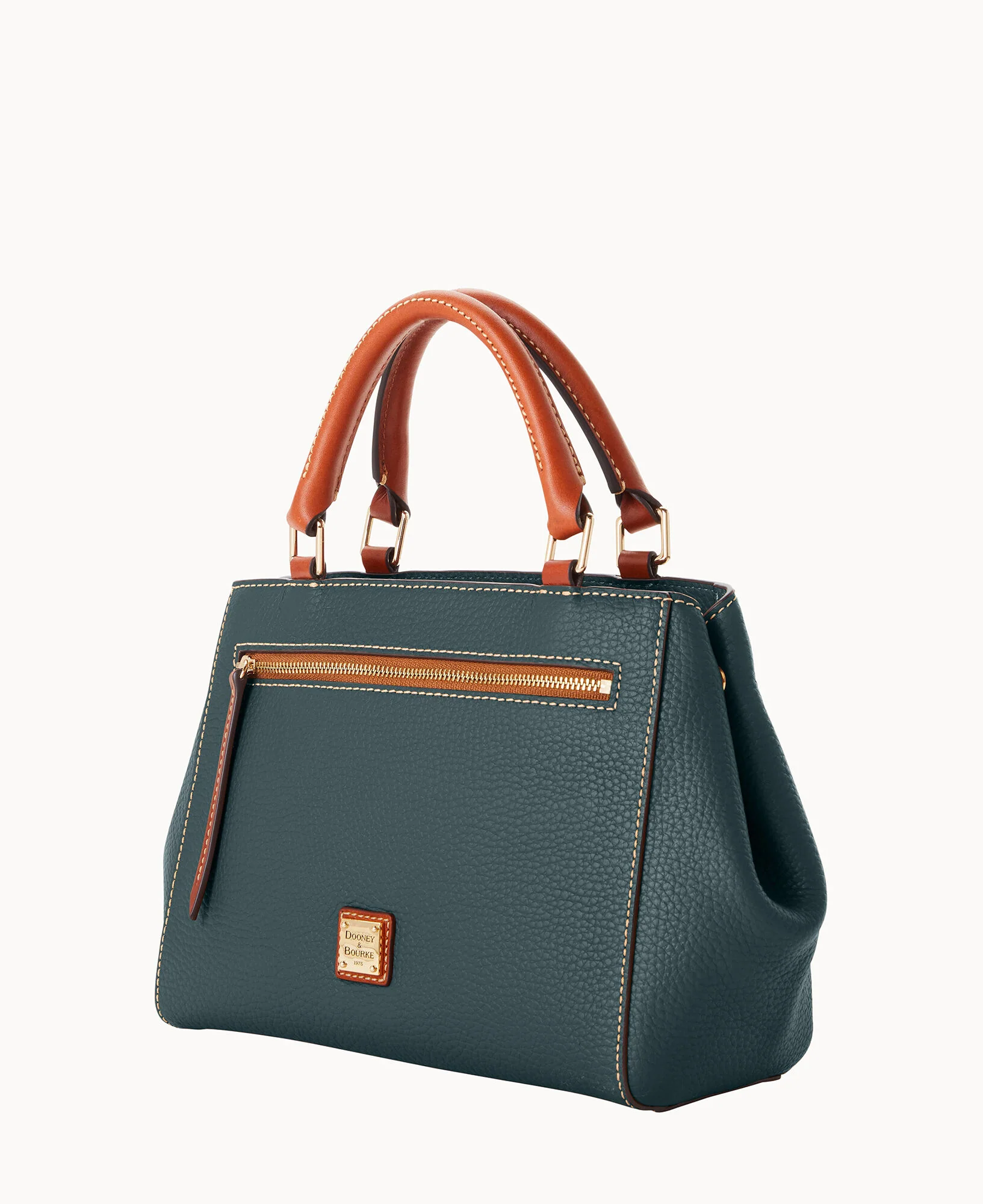Pebble Grain Small Zip Satchel - Image 112
