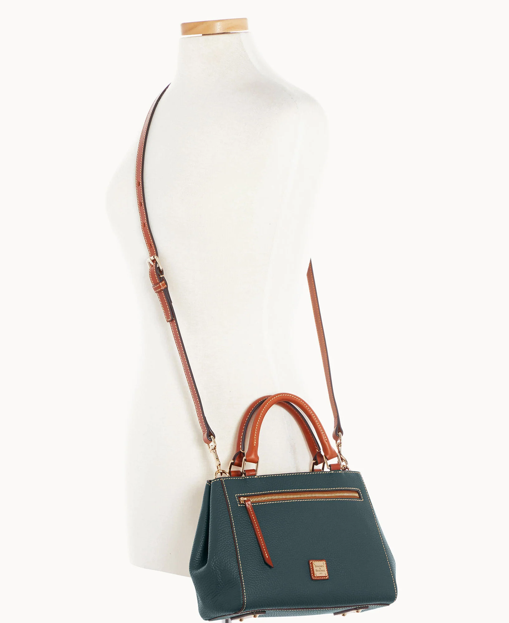 Pebble Grain Small Zip Satchel - Image 115
