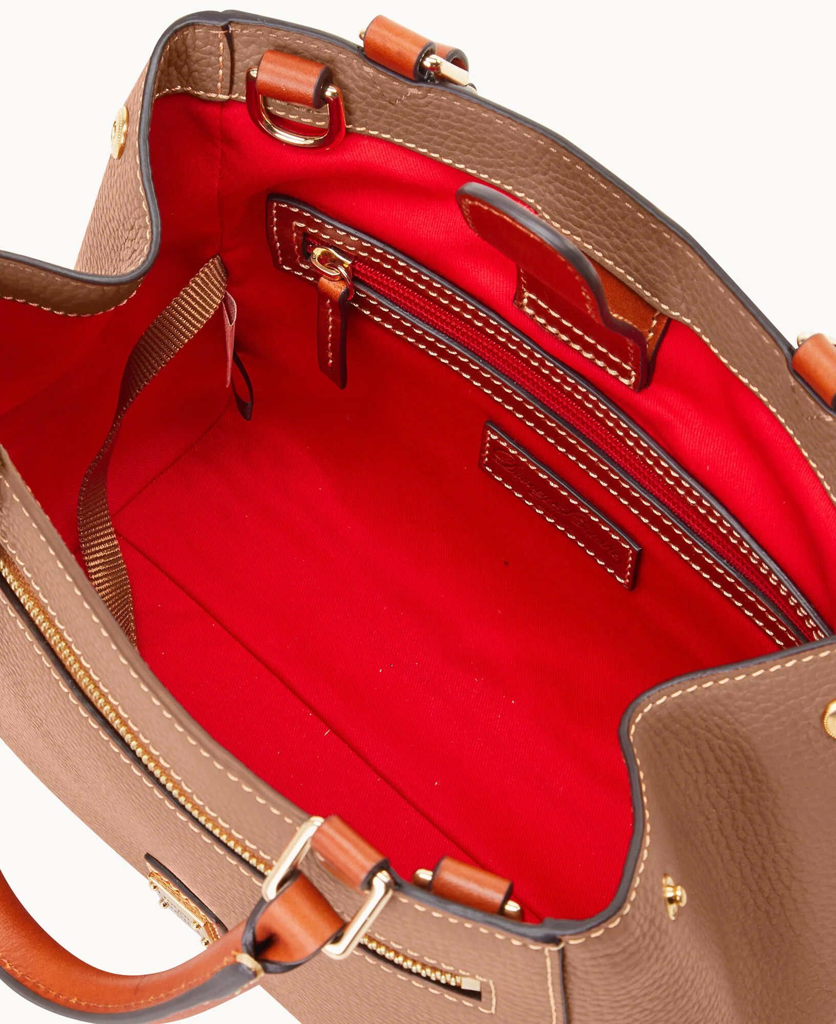 Pebble Grain Small Zip Satchel - Image 138