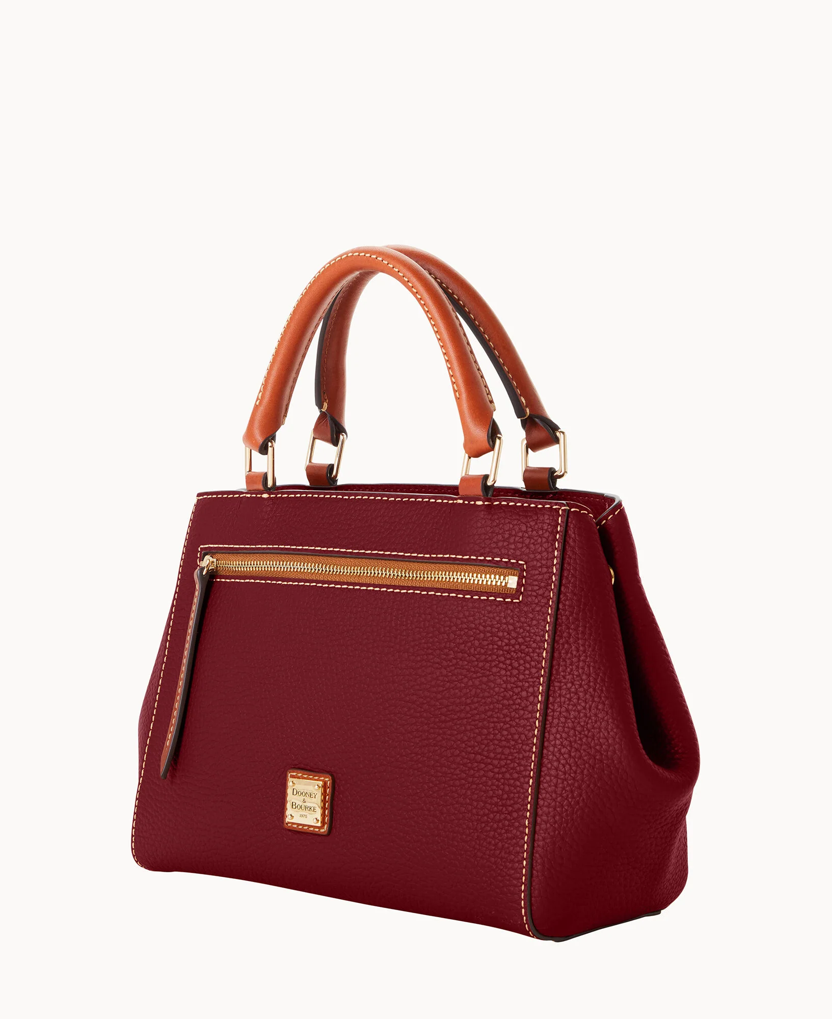 Pebble Grain Small Zip Satchel - Image 47