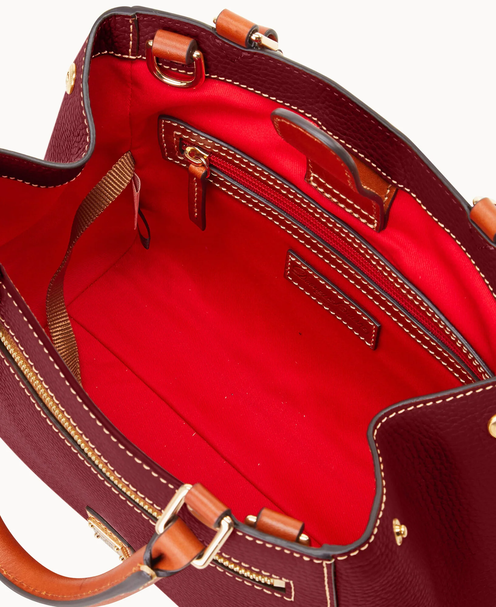Pebble Grain Small Zip Satchel - Image 48