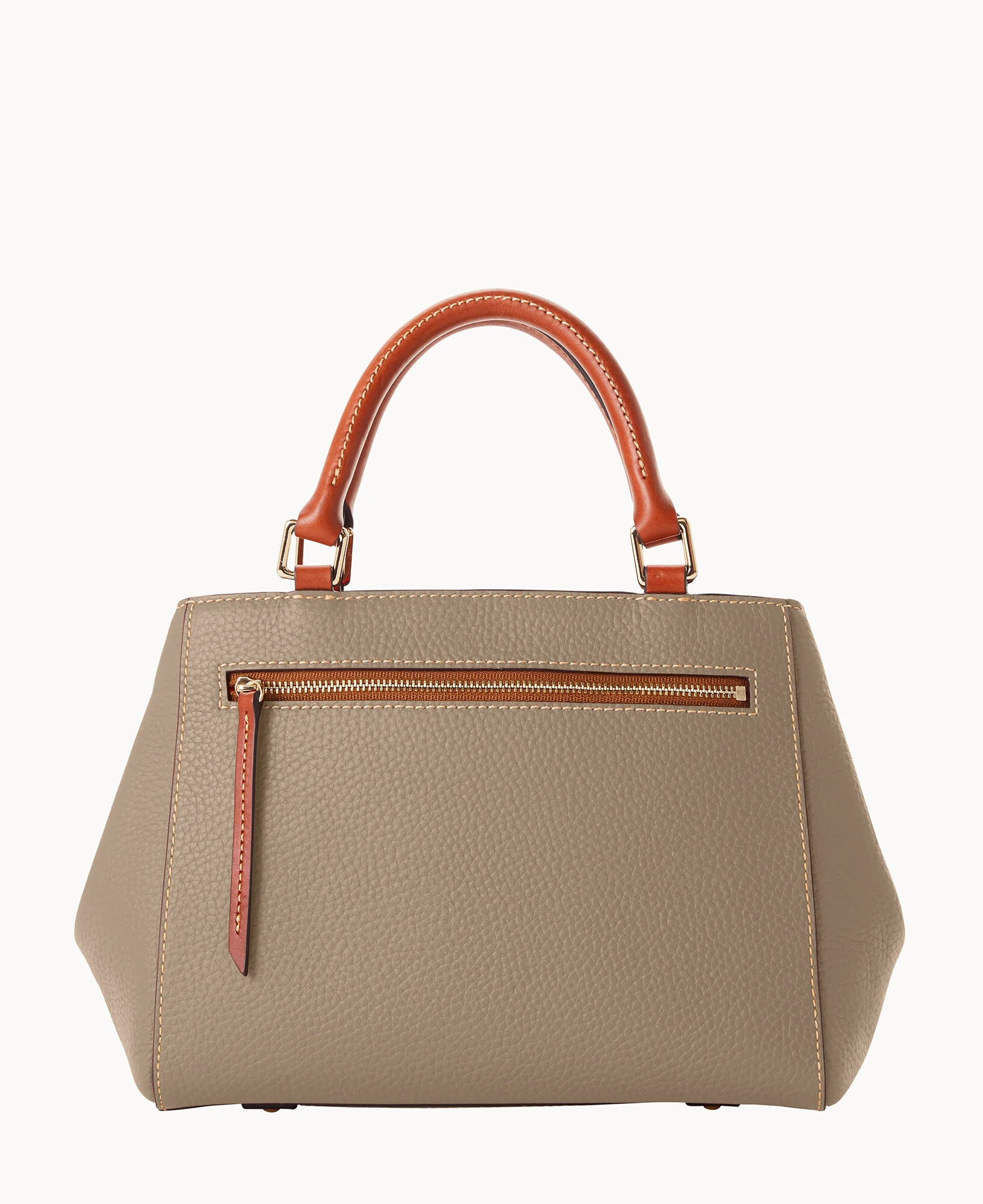 Pebble Grain Small Zip Satchel - Image 54