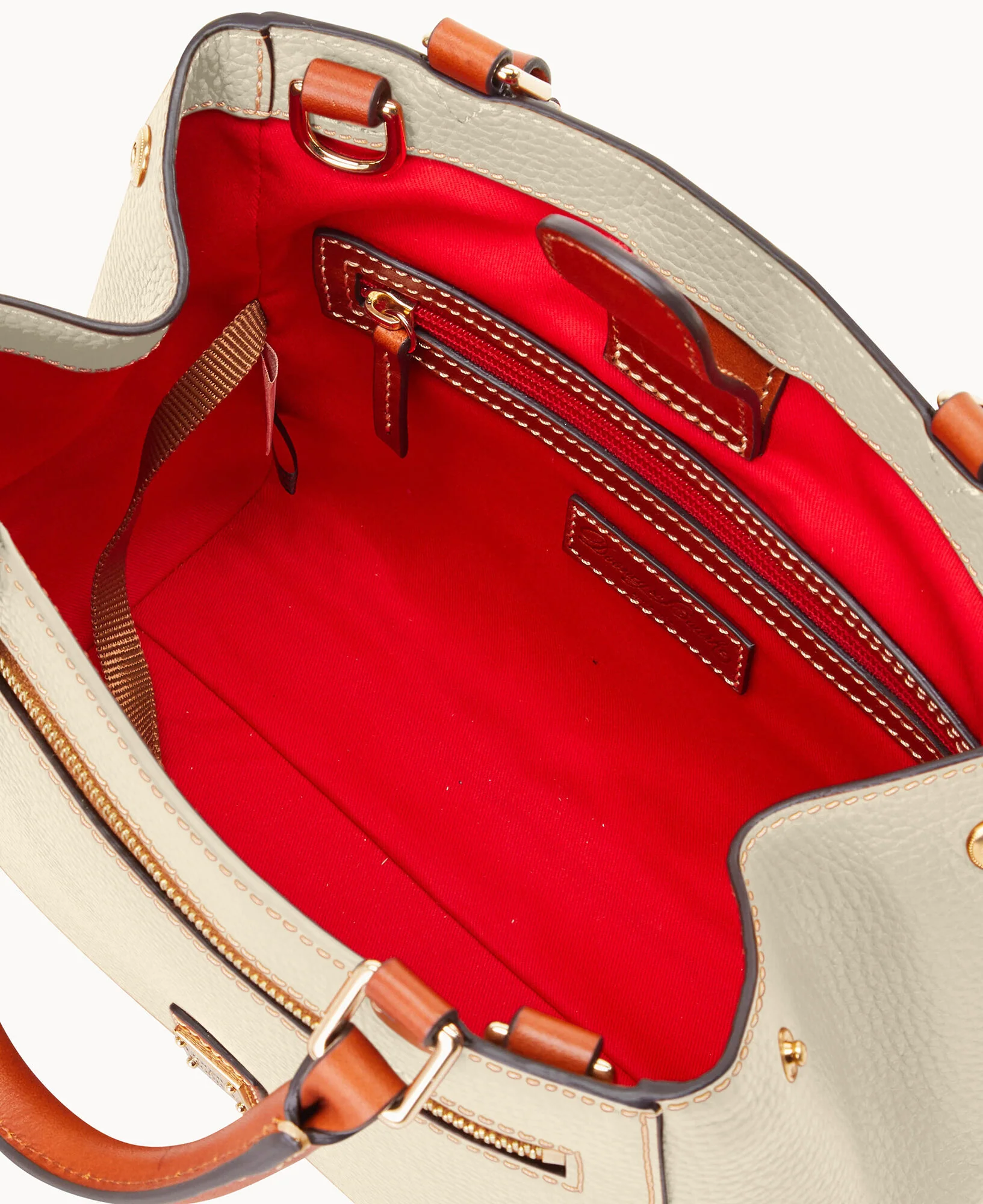 Pebble Grain Small Zip Satchel - Image 63