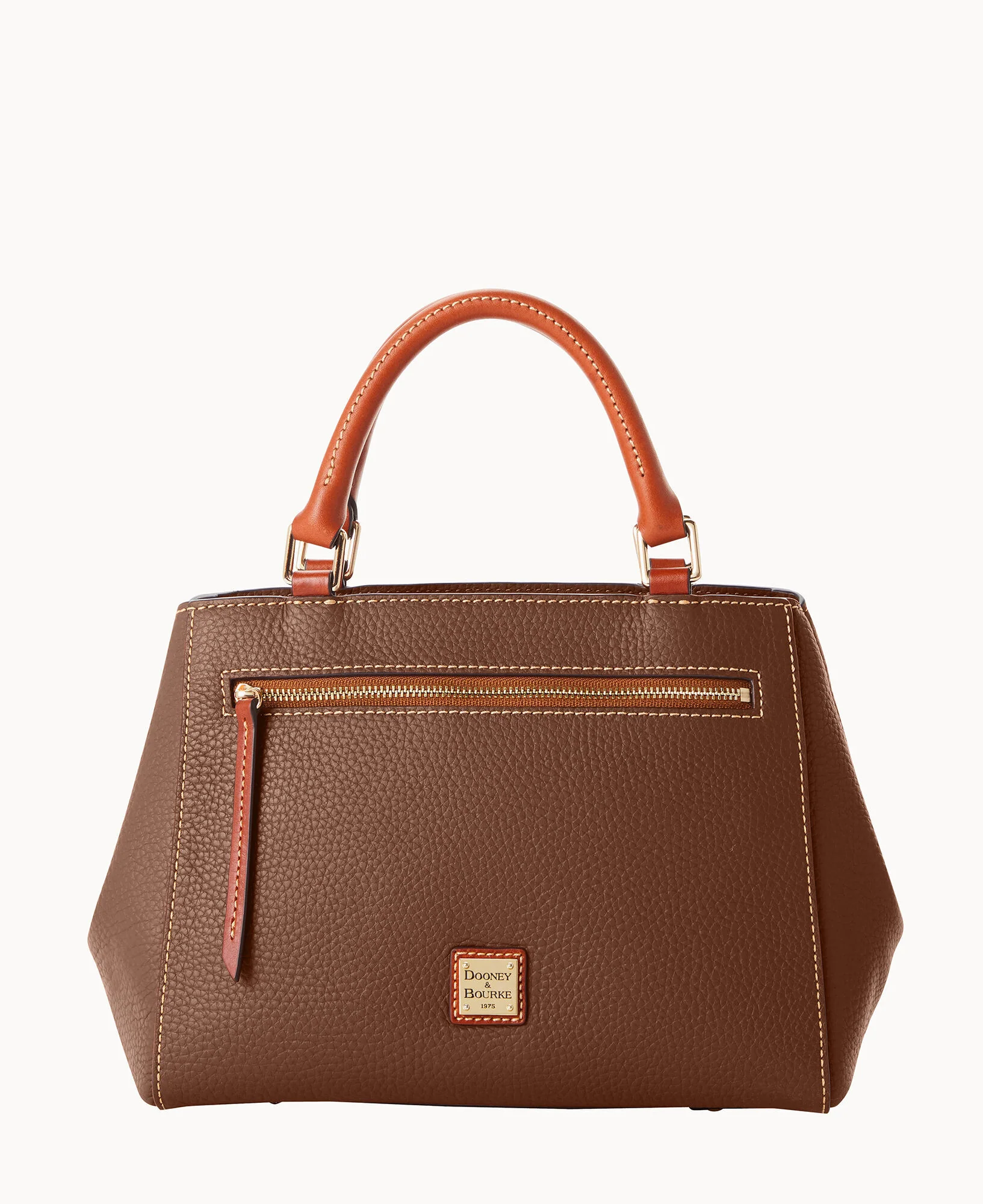Pebble Grain Small Zip Satchel - Image 76