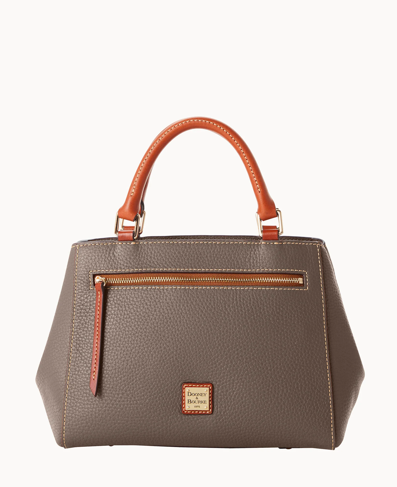 Pebble Grain Small Zip Satchel - Image 91