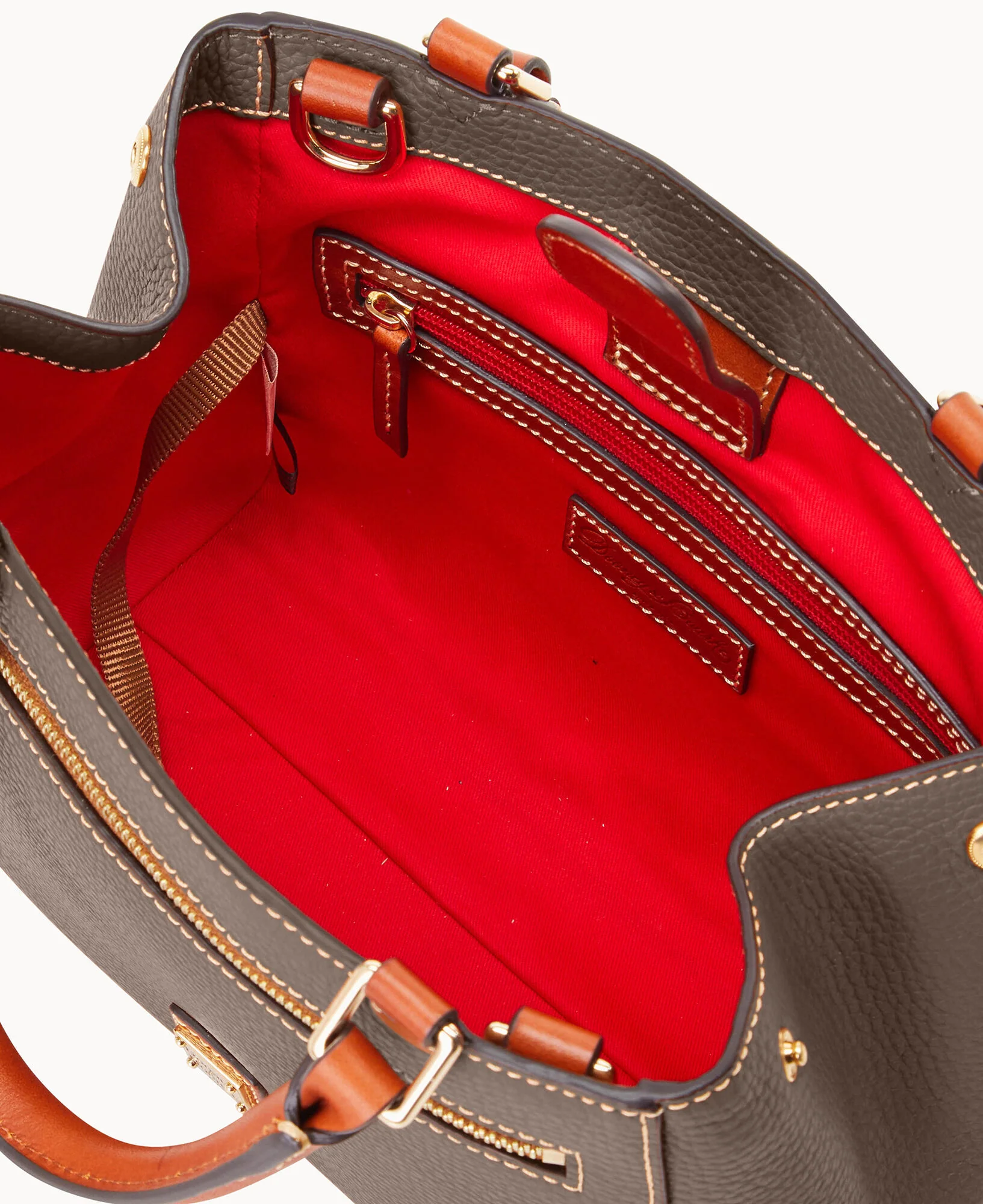 Pebble Grain Small Zip Satchel - Image 93