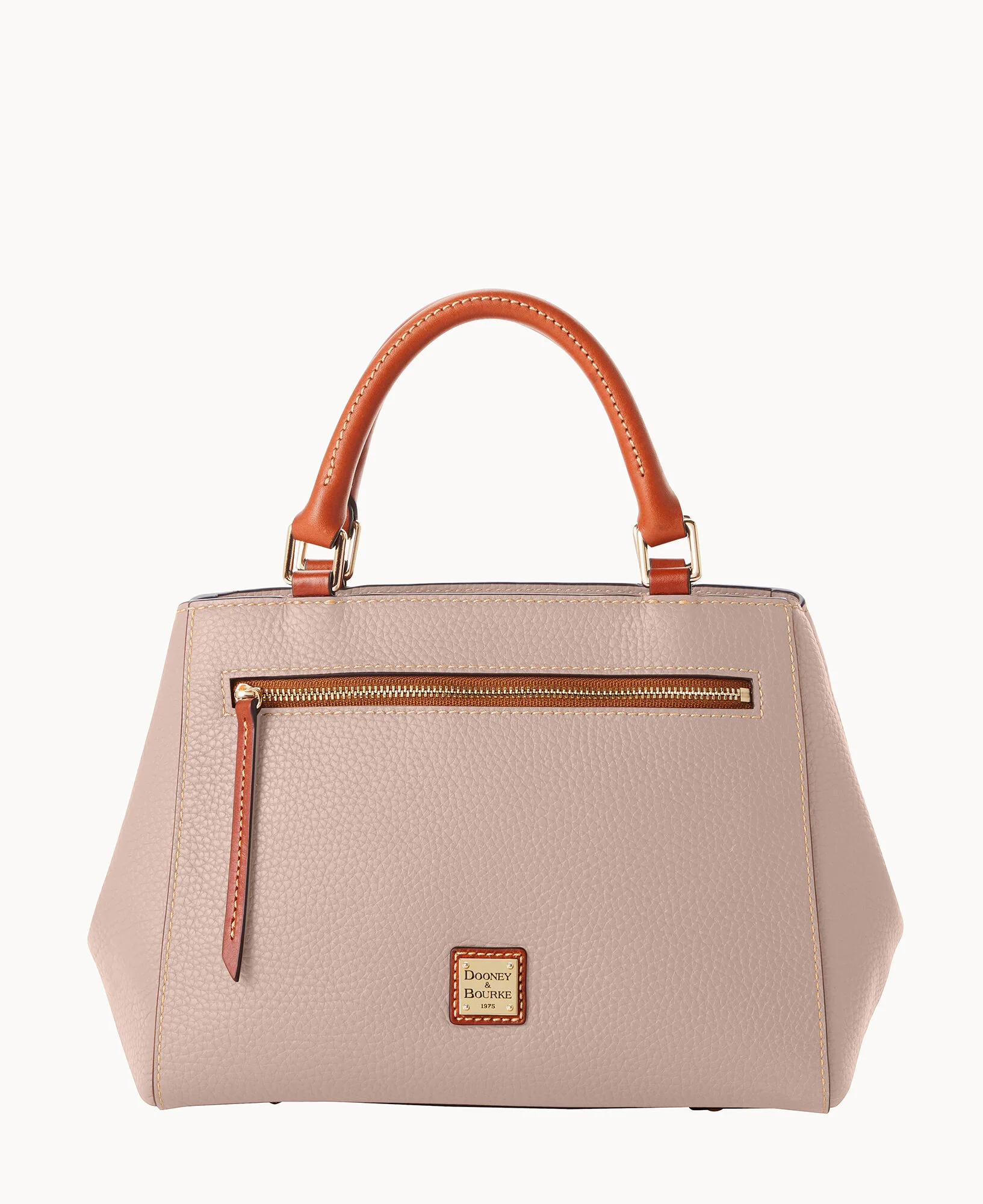 Pebble Grain Small Zip Satchel - Image 96