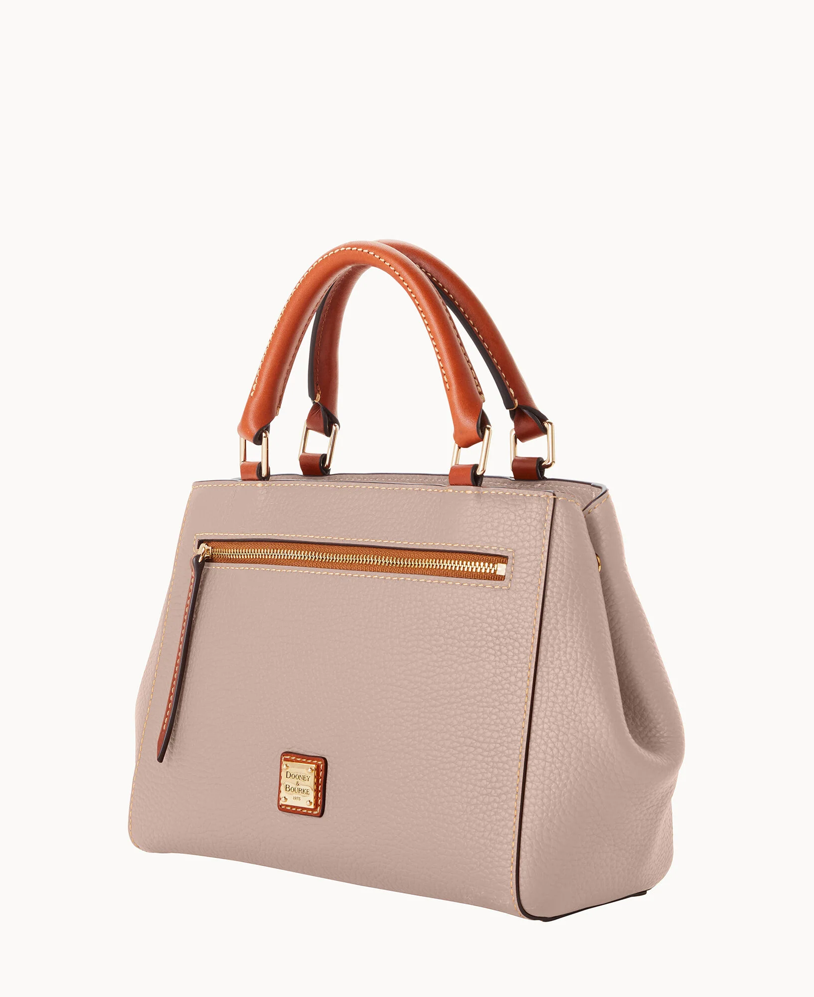 Pebble Grain Small Zip Satchel - Image 97